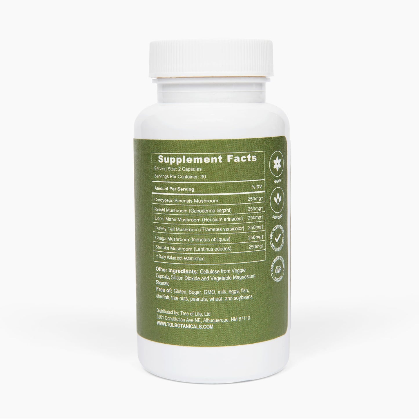 Tree of Life Botanicals Immunity Mushroom Complex 60 Capsules