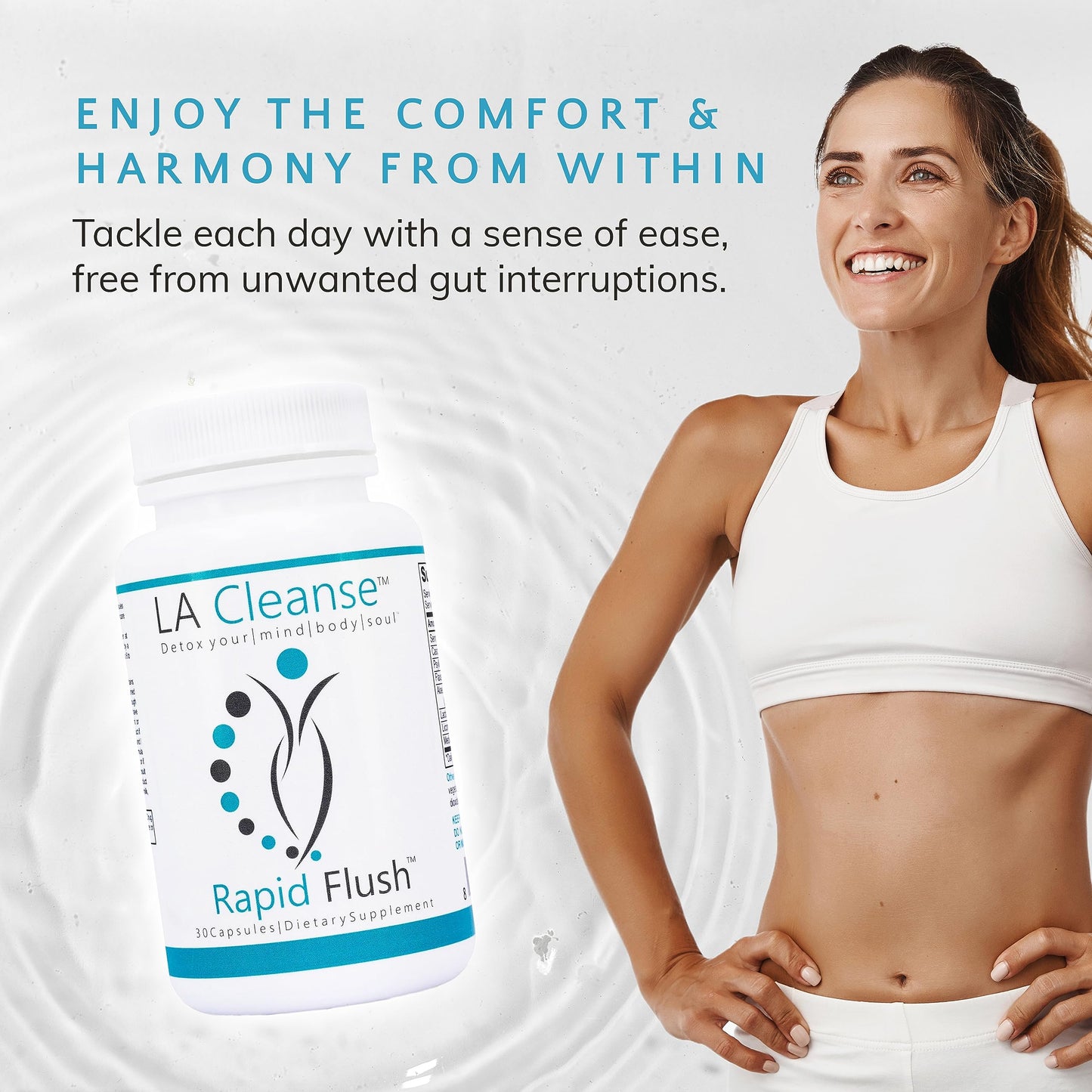 LA Cleanse Rapid Flush 15 Day Cleanse & Detox Capsules, 90 Capsules