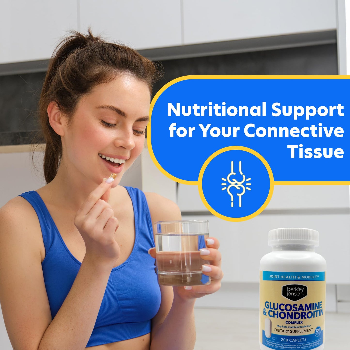 Berkley Jensen Glucosamine Chondroitin MSM Boswellia Complex Caplets 200