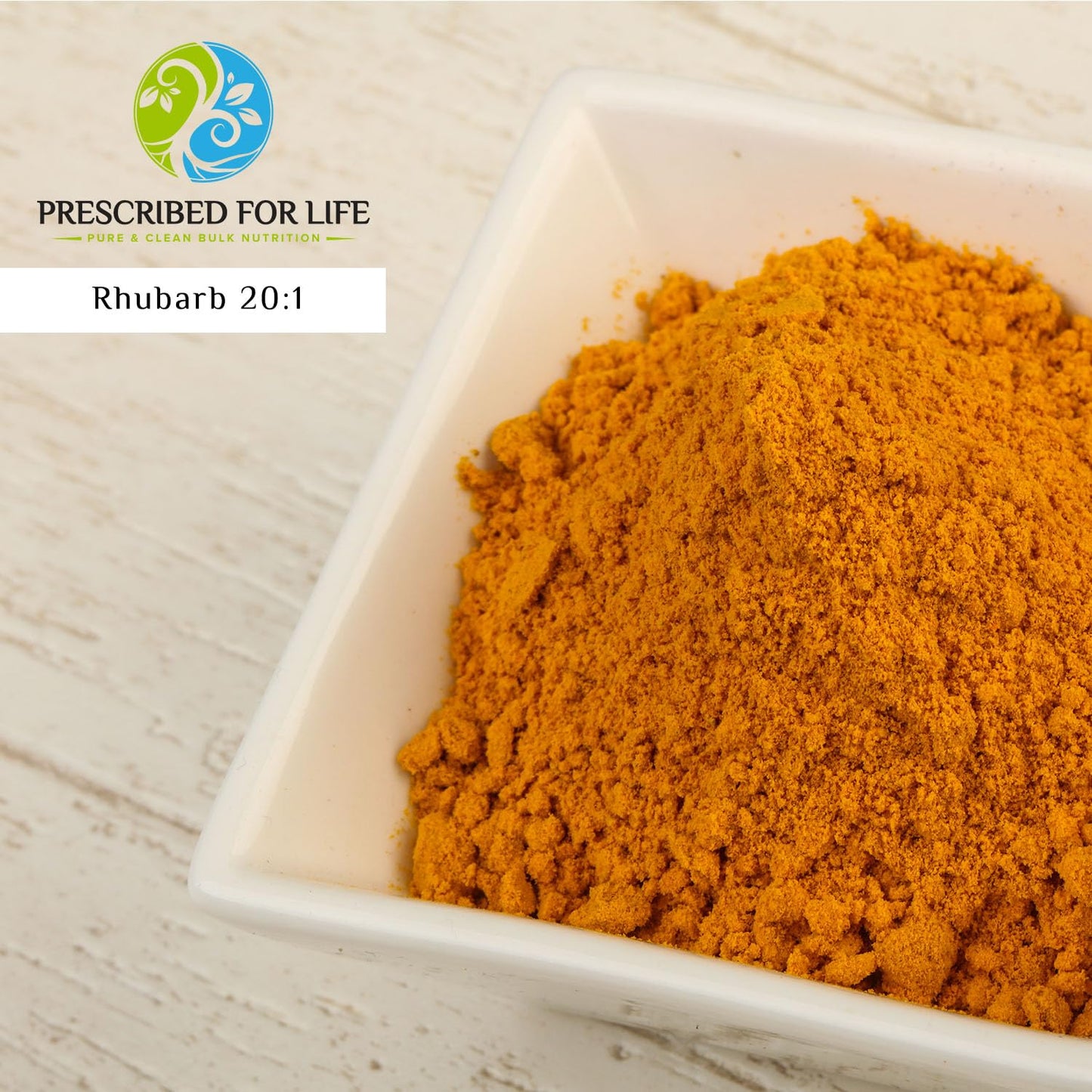 Prescribed For Life Rhubarb Root Powder 20:1, Turkey Rhubarb Powder for Rhubarb Root Tea, 881.85 Ounces