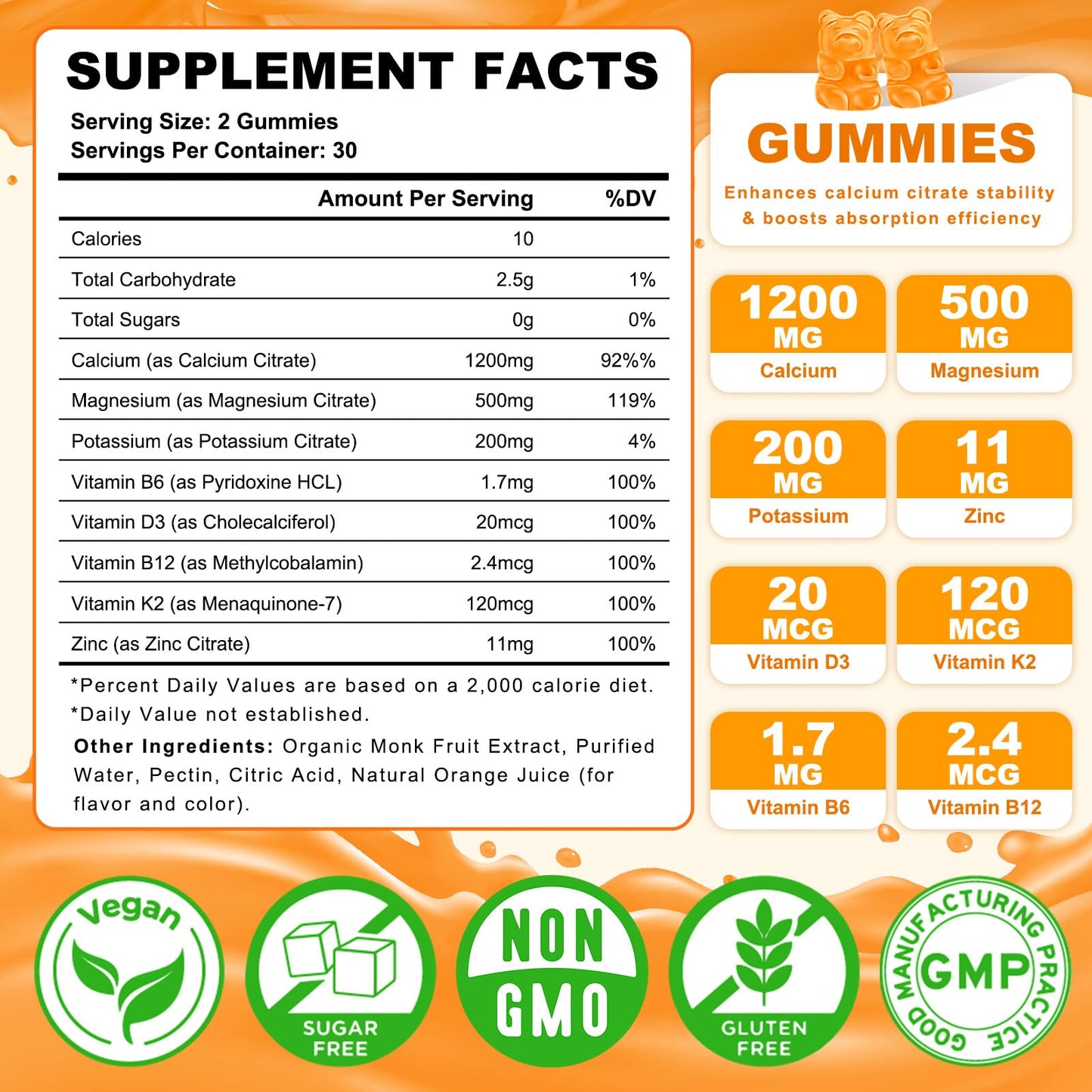 Sijigood Calcium Citrate Gummies 120 Gummies