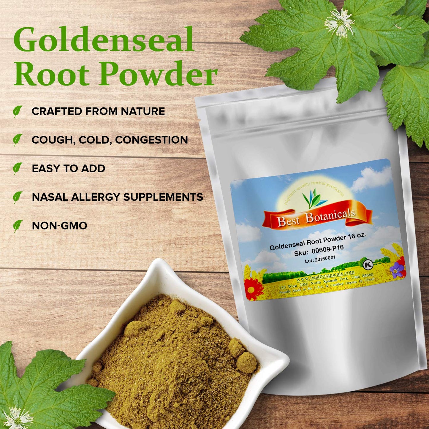 Best Botanicals Goldenseal Root Powder 16 oz