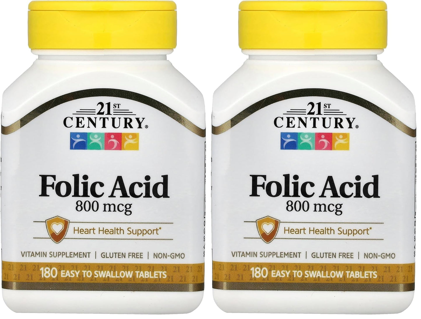 Smart Monkey Technologies 21st Century 800 mcg Folic Acid Tablets, Tablet, 360 Count