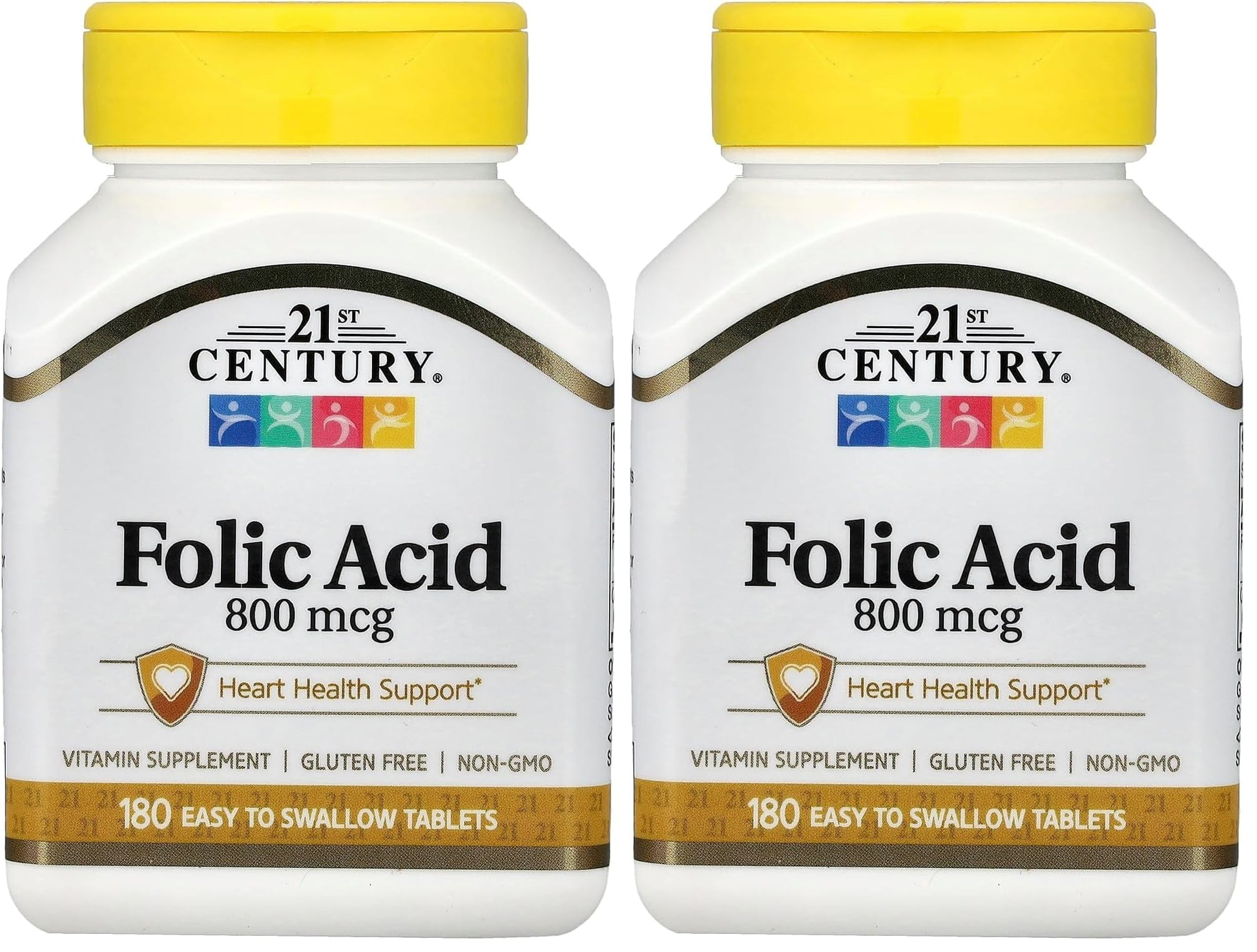 Smart Monkey Technologies 21st Century 800 mcg Folic Acid Tablets, Tablet, 360 Count