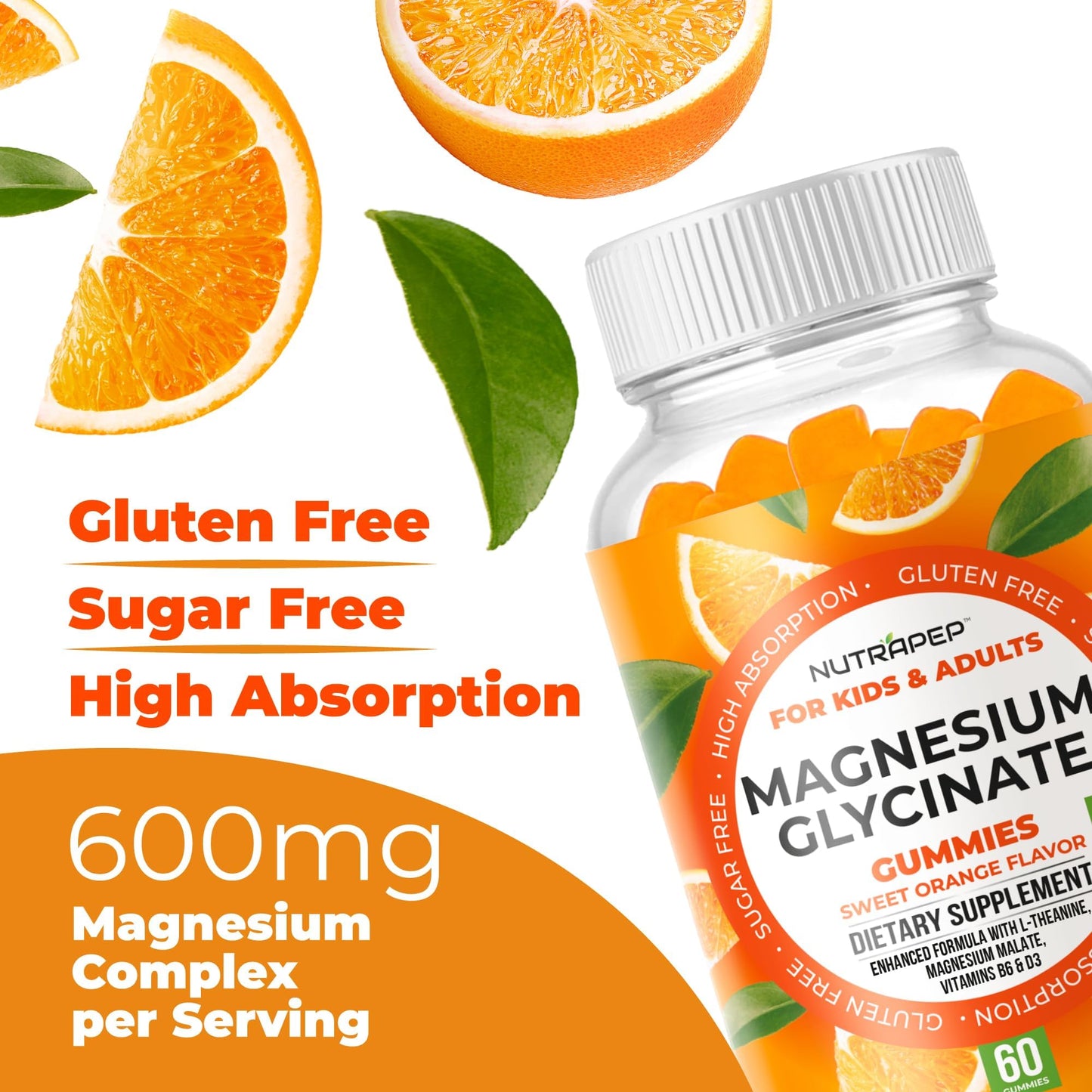 NutraPep Magnesium Glycinate Gummies 120 Count