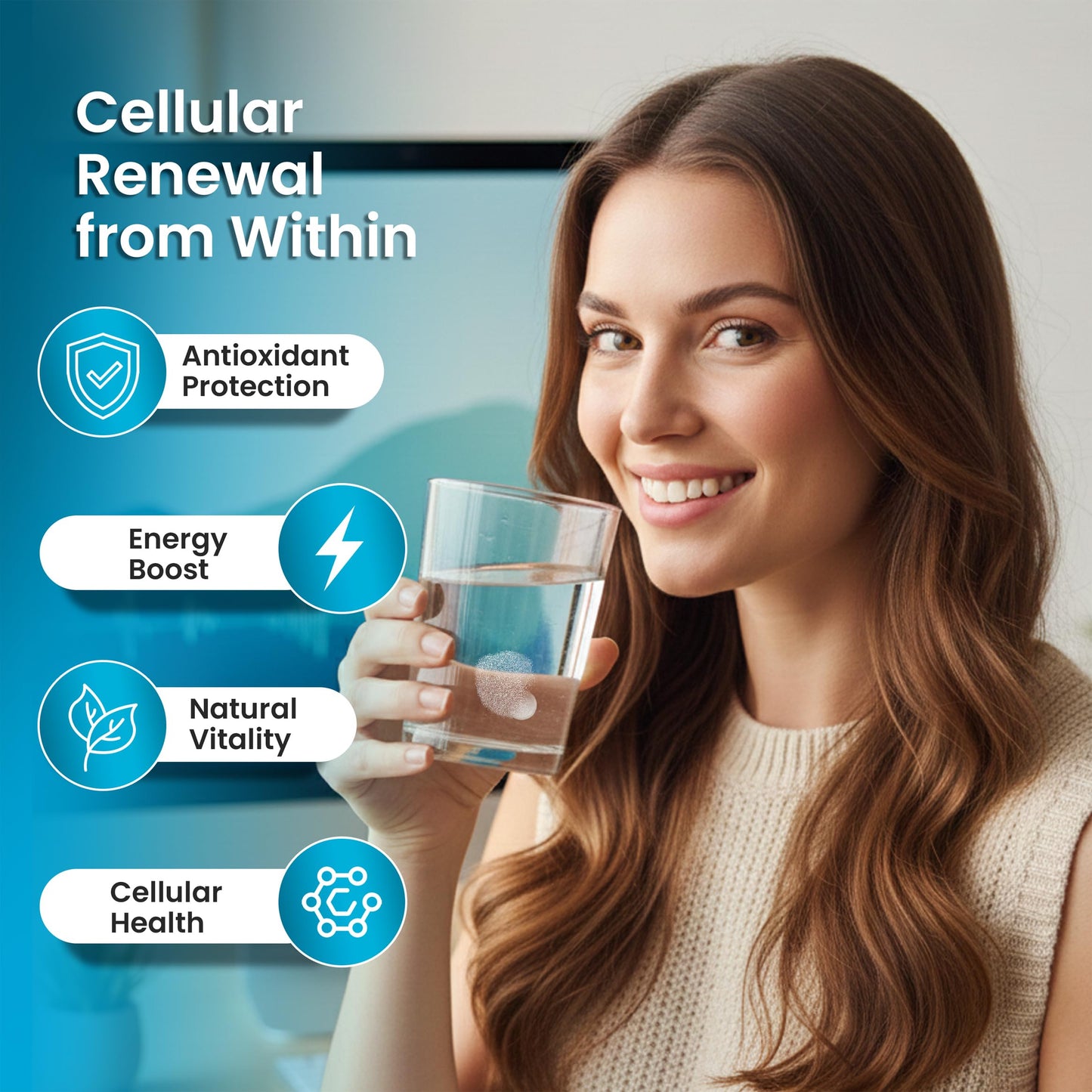 Healux Hydrogen Water Tablets 12 PPM - Molecular H2 Tablets with Magnesium, 90 Tablets