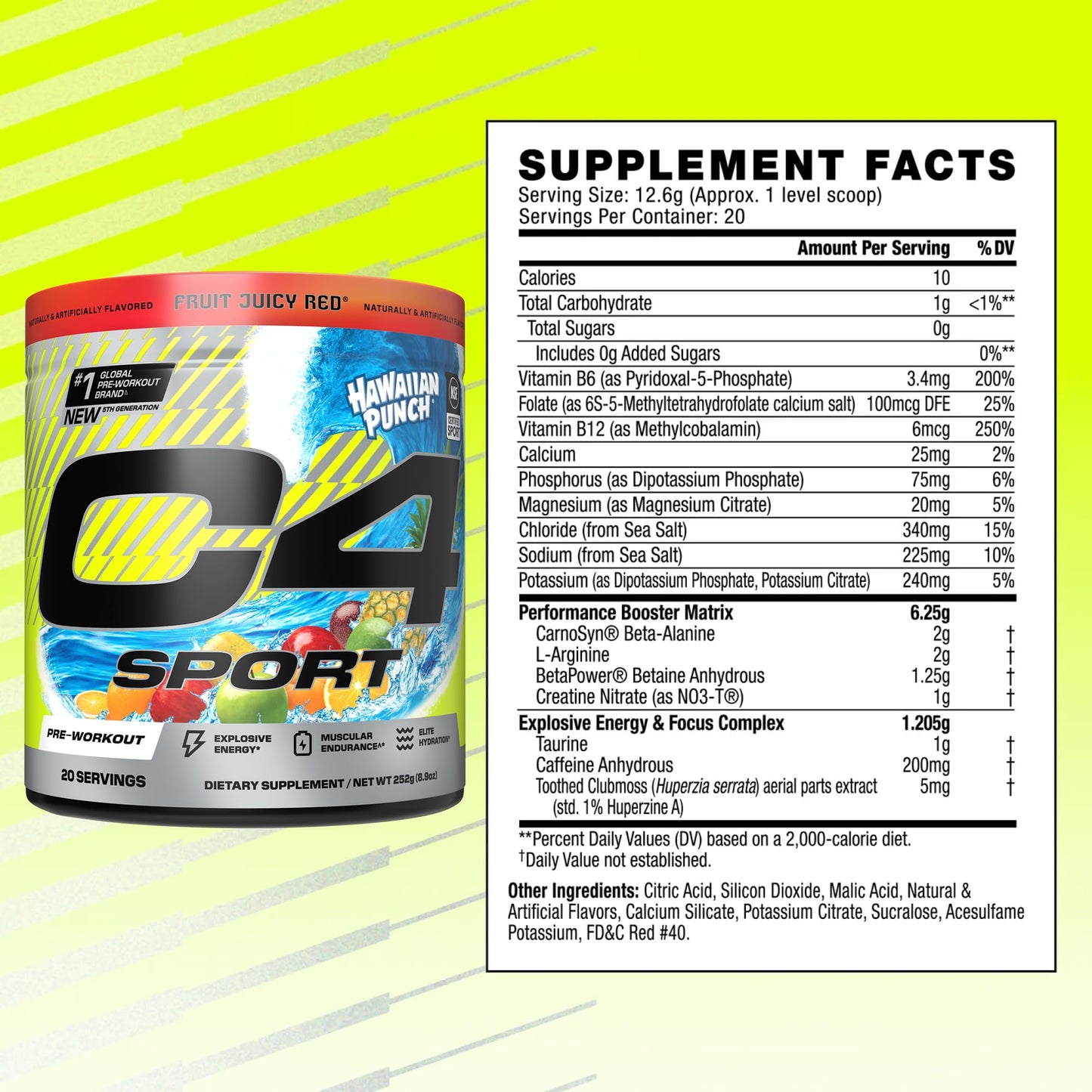 C4 Sport Pre Workout Powder 8.61 oz