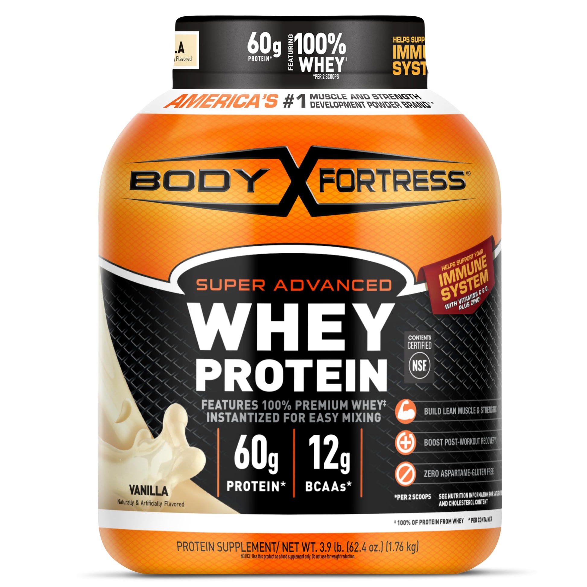 Body Fortress Super Advanced Whey Protein Powder 62.4