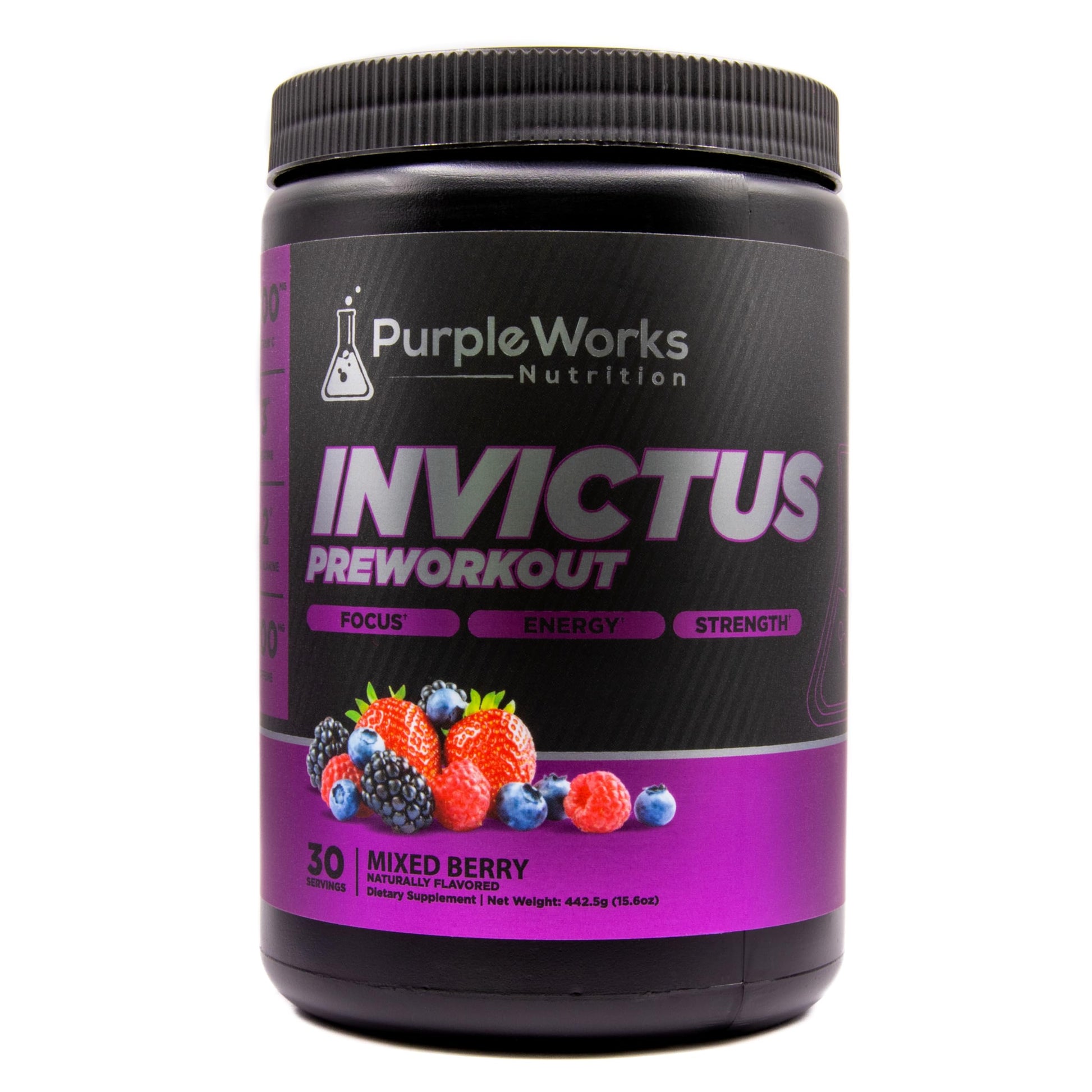 PurpleWorks Nutrition Pre Workout Powder 15.6 Ounce