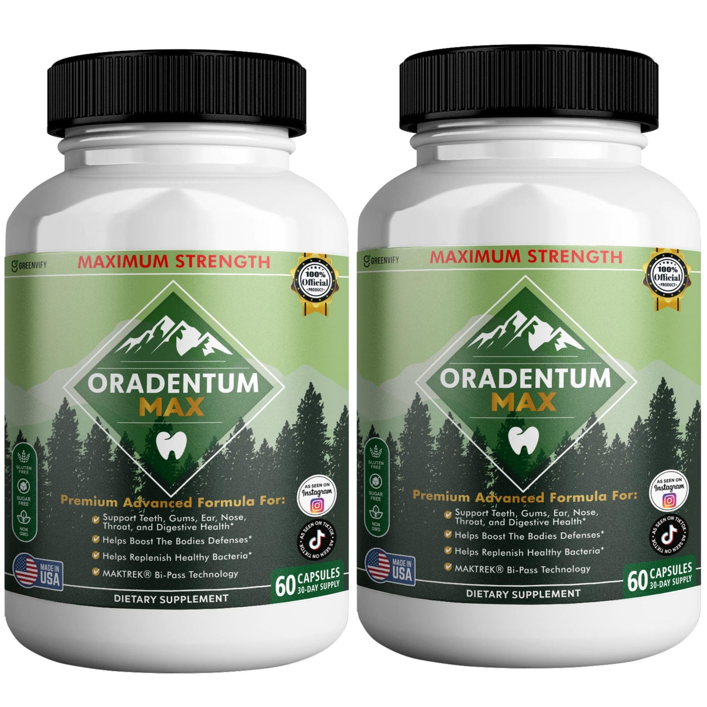 GREENVIFY Oradentum Max Probiotic Supplement 120 Capsules
