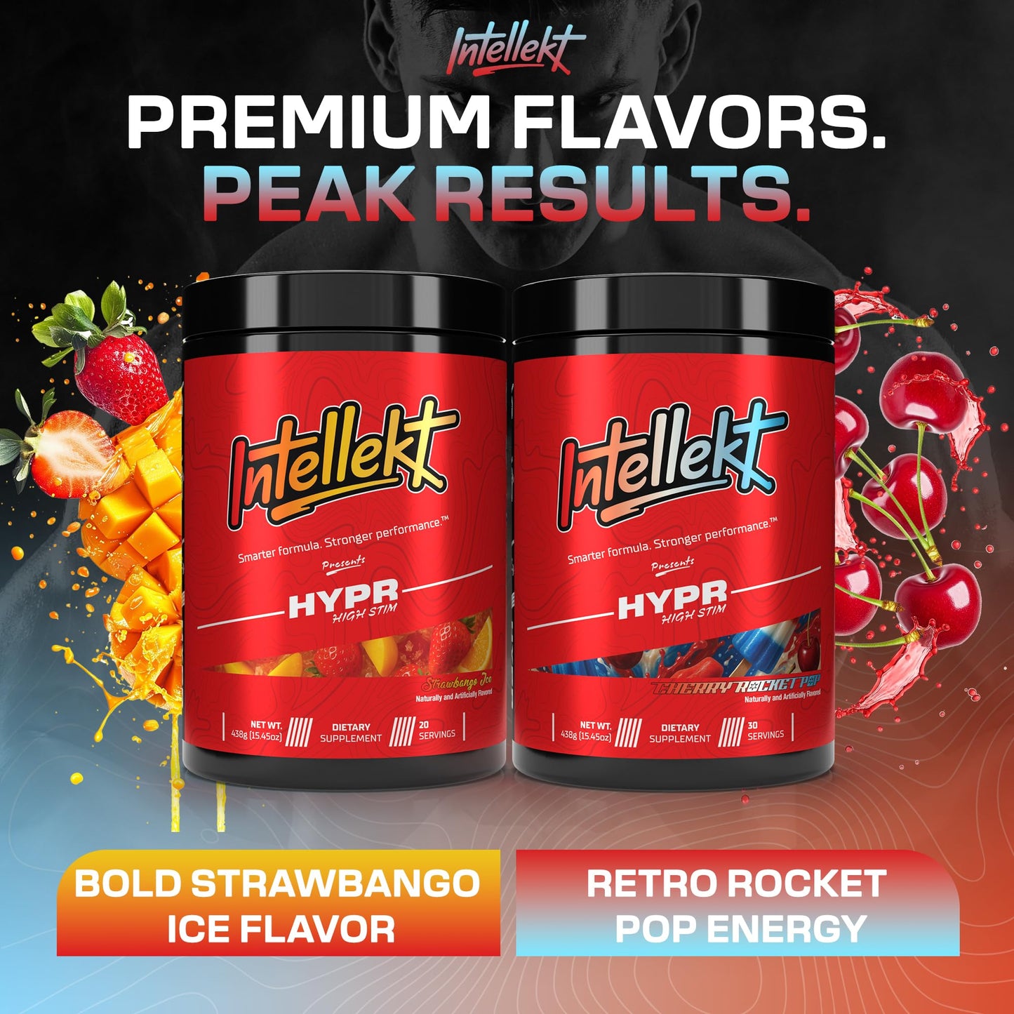 INTELLEKT Lifestyle Hypr High Stim Pre Workout Powder, 20 Servings