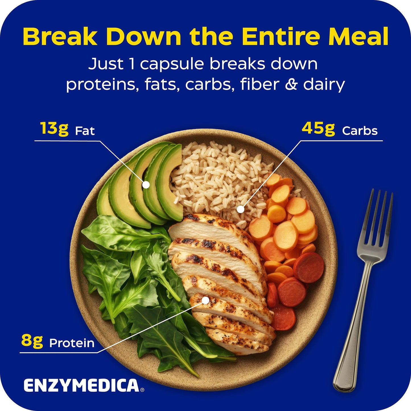 Enzymedica Digest Complete + Probiotics Digestive Enzyme Supplement 90 Capsules