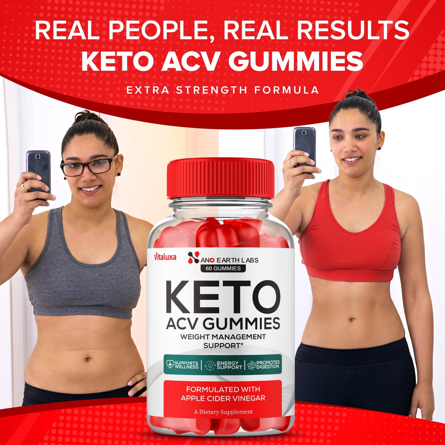 Vitaluxa Nano Earth Labs Keto Gummies 180 Gummies