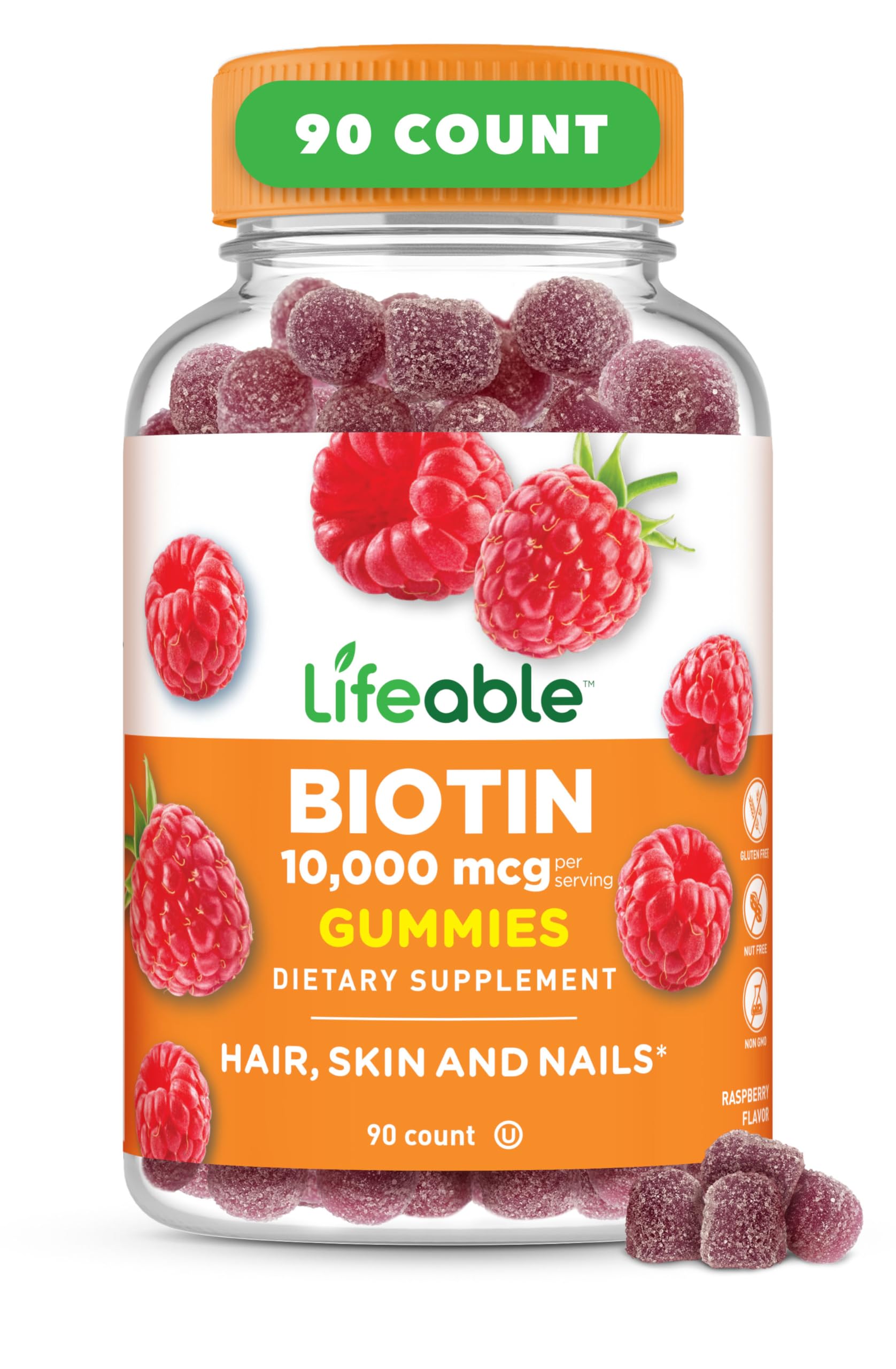 Lifeable Biotin Gummies 90 Count