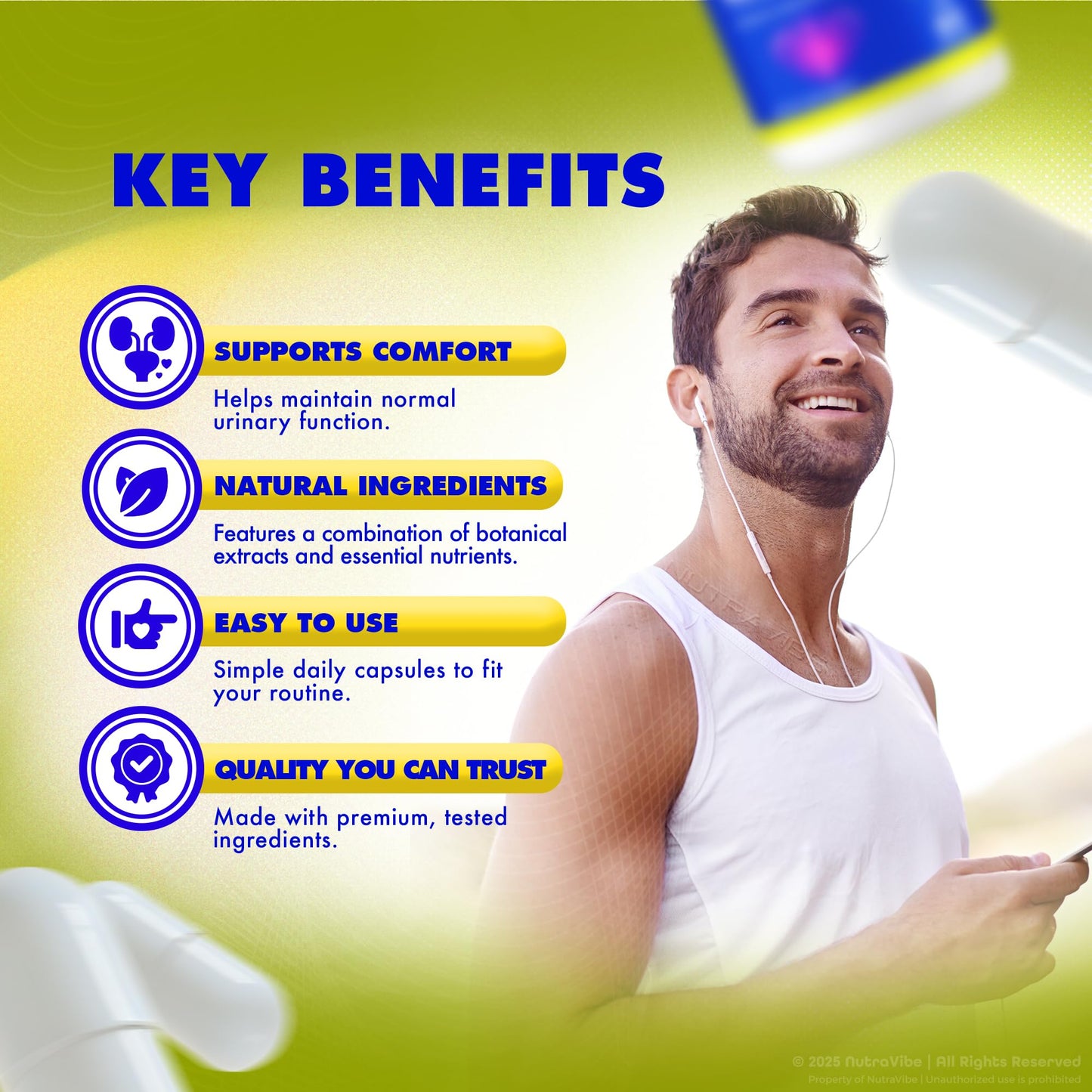 NutraVibe Uro Doc Prostate Support Capsules, 180 Capsules