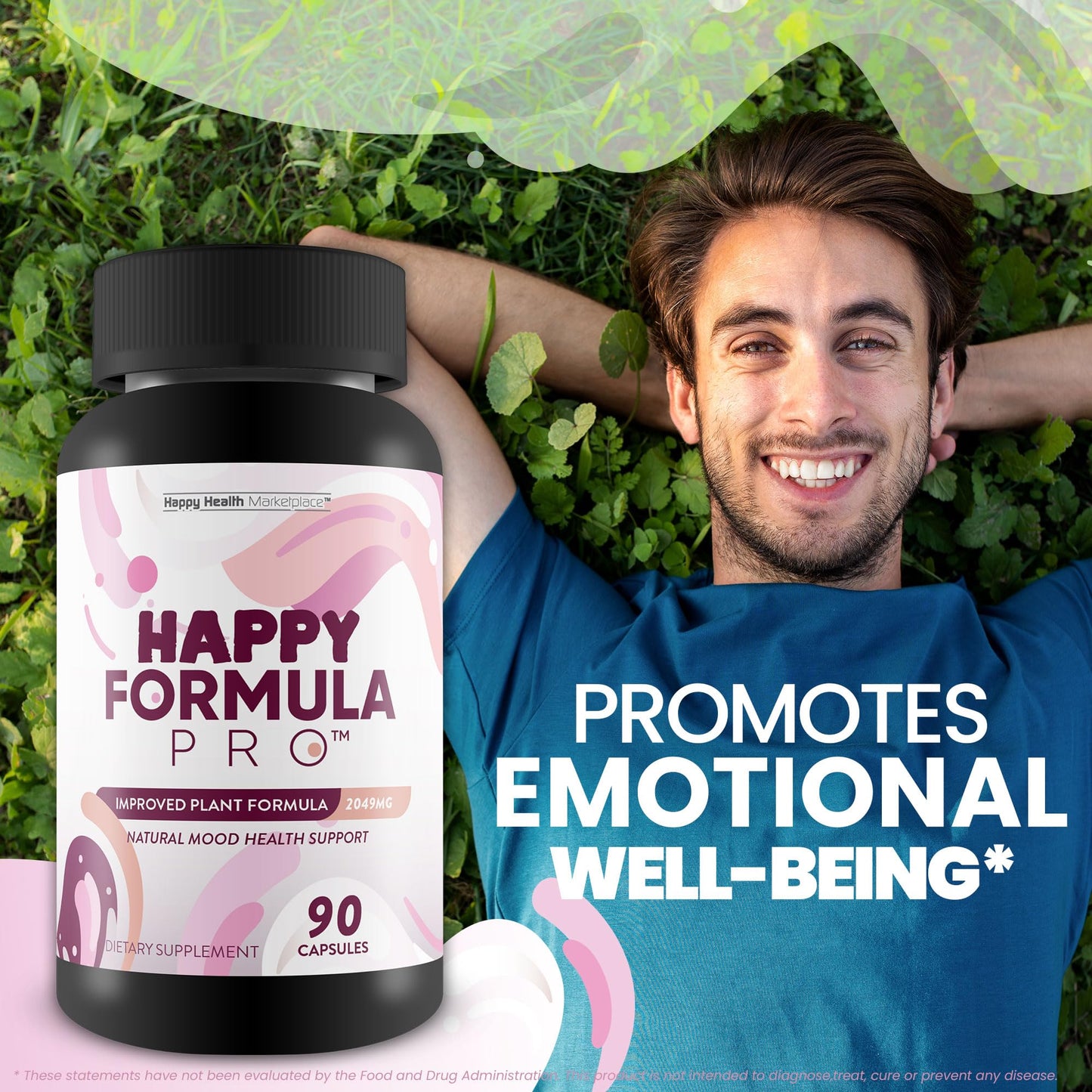 Happy Health Marketplace Happy Formula Pro Vitamin D Mood Support Supplement Capsule 90 Capsules