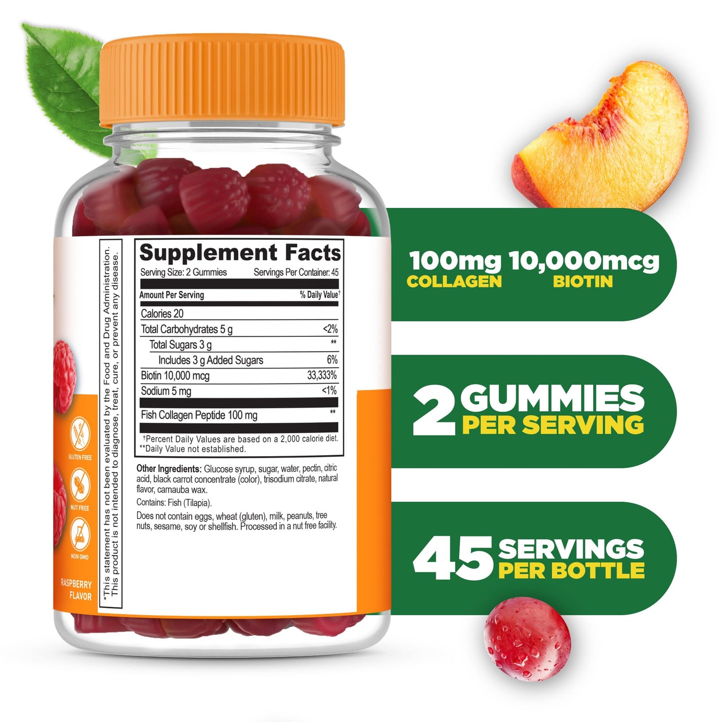 Lifeable Collagen Peptides Gummies 90 Count