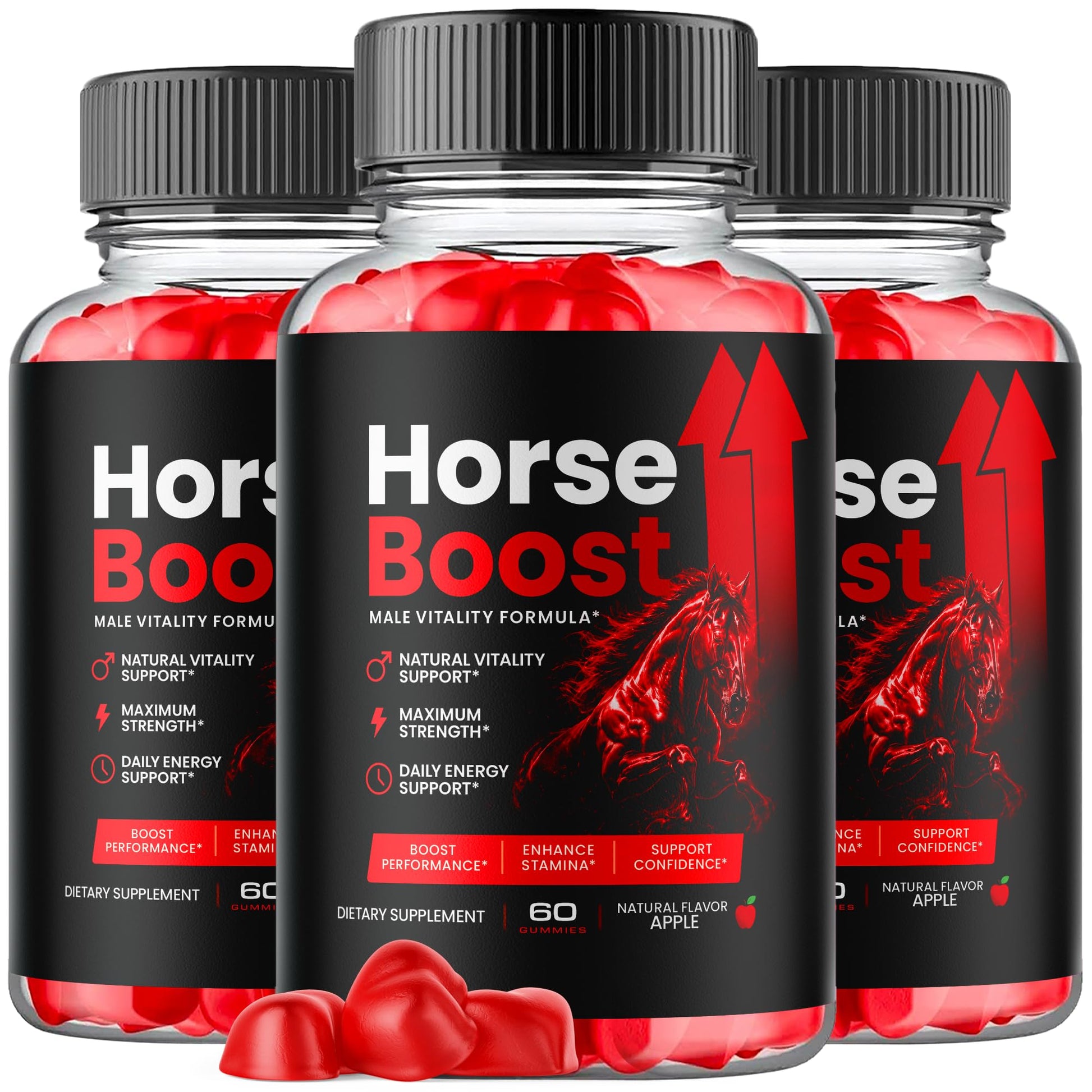 Flex University Horse Boost Gummies for Men Chewable, 180 Count