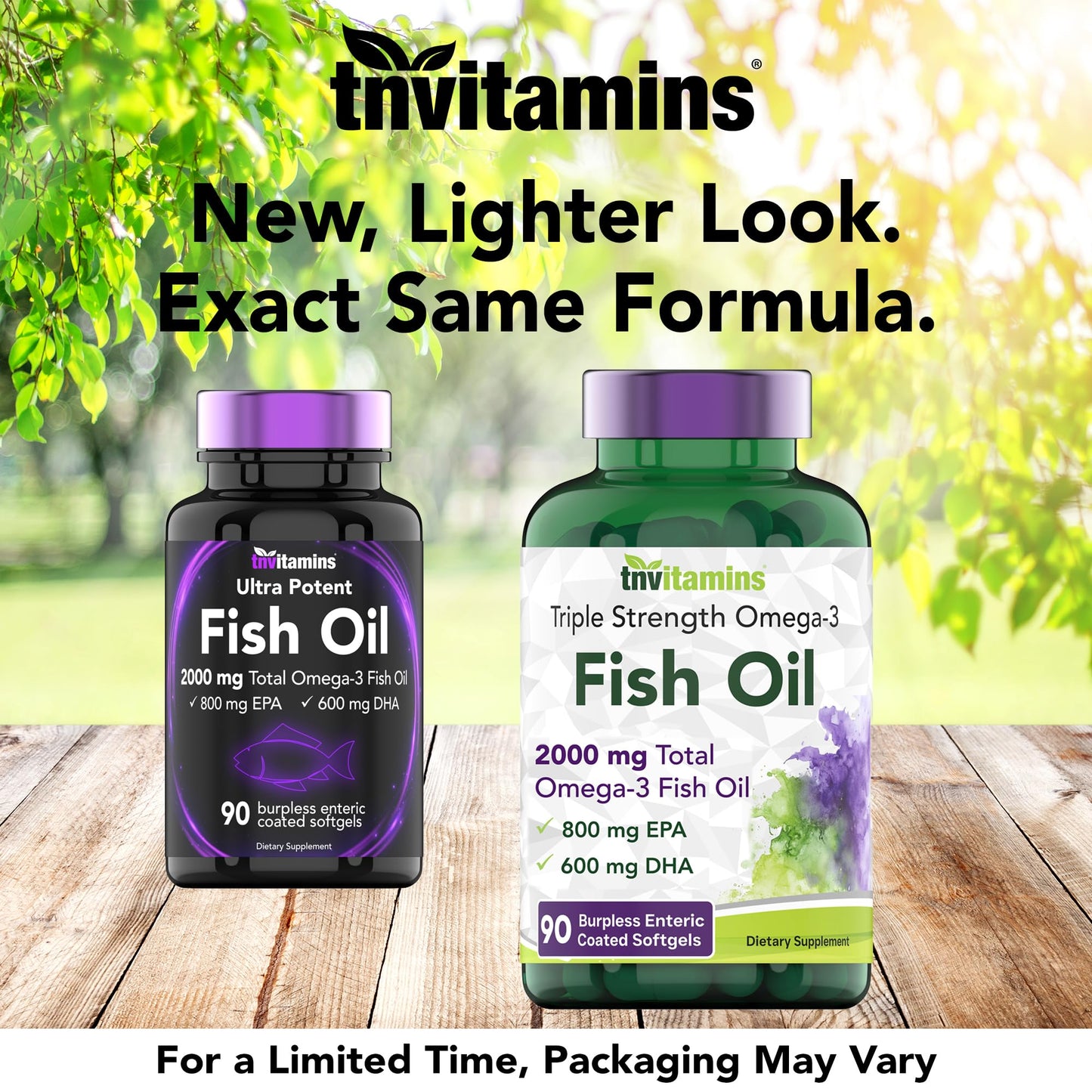 tnvitamins Burpless Omega-3 Fish Oil Softgels 90 Count