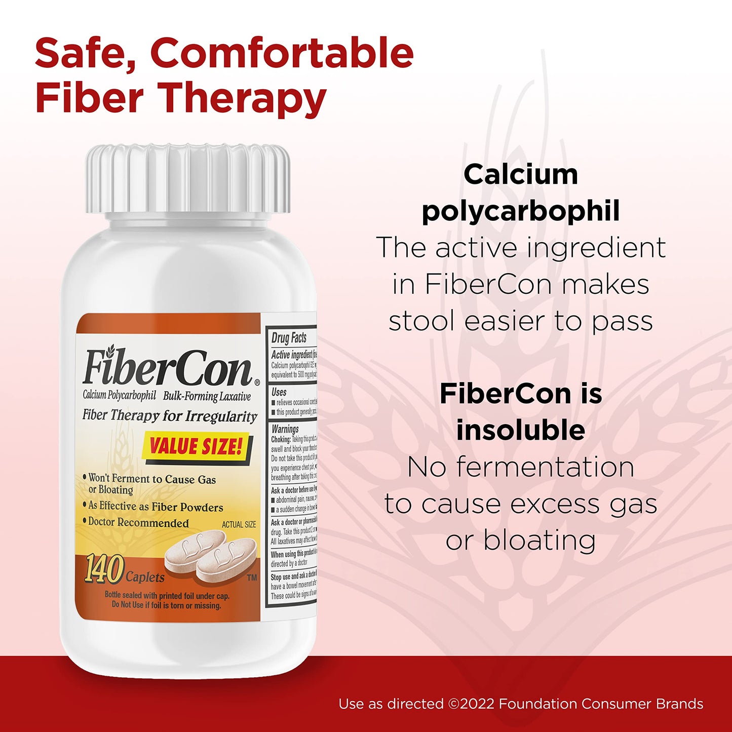 Fibercon Fiber Therapy Coated Caplets 100 Count