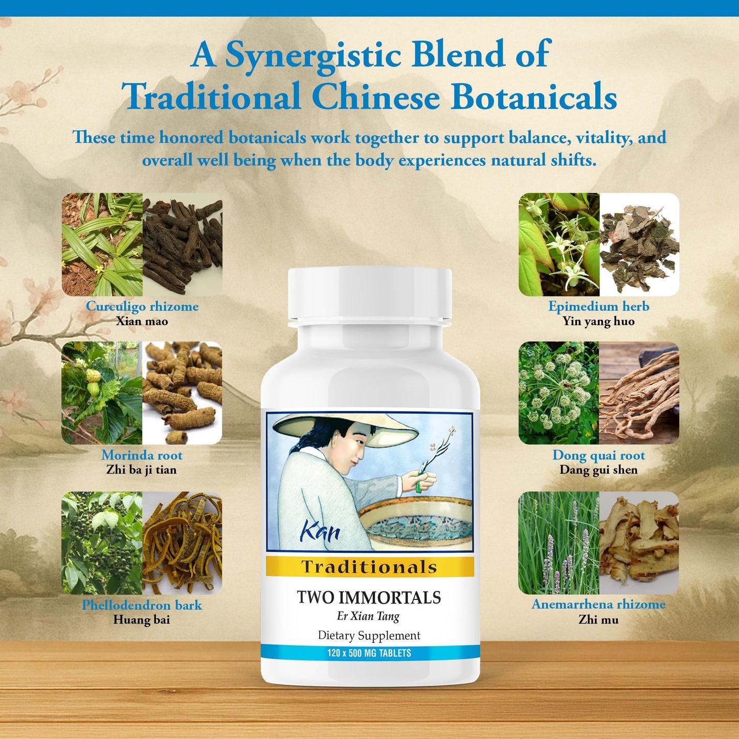 Kan Herbs Two Immortals 120 Tablets