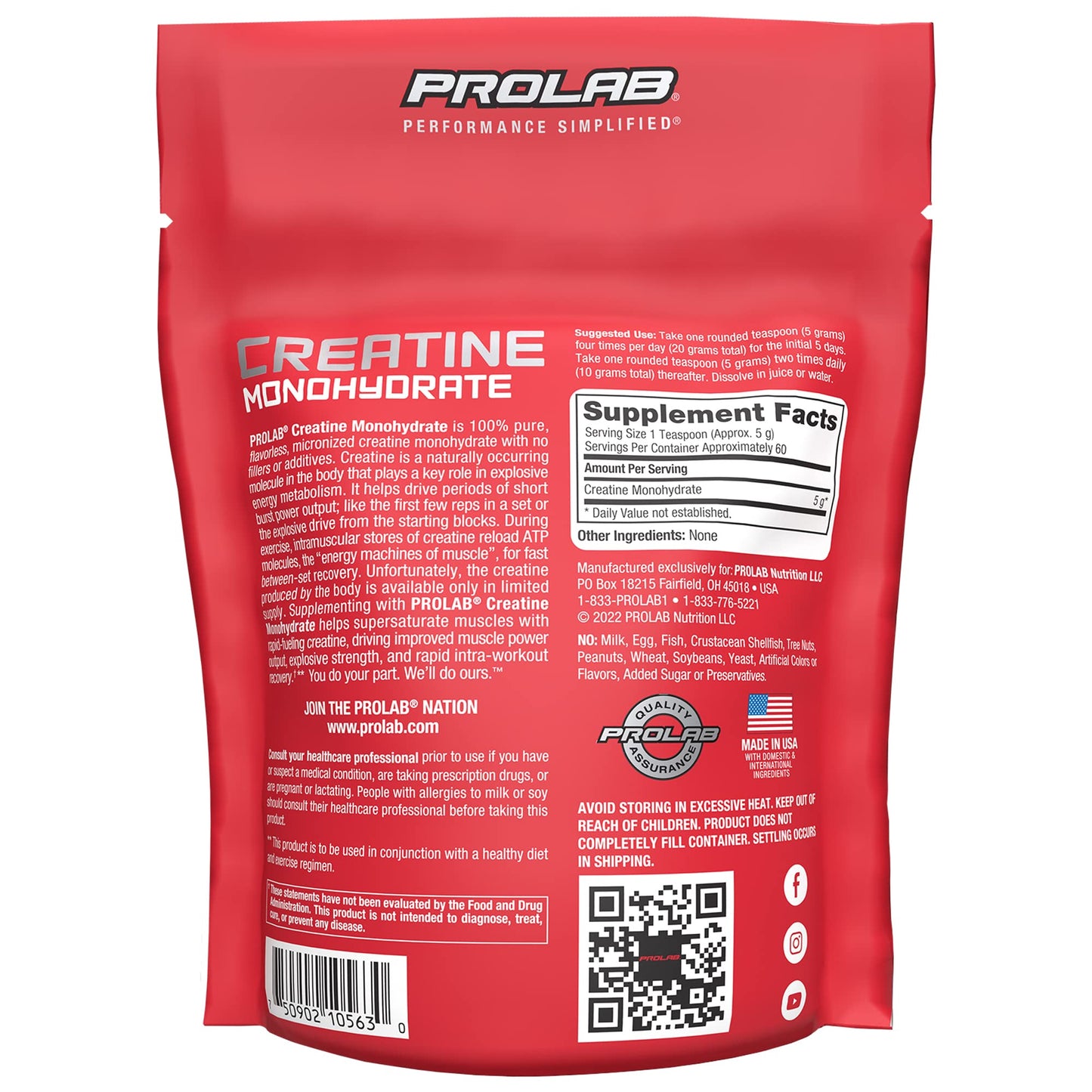 ProLab Creatine Monohydrate Powder 13 oz