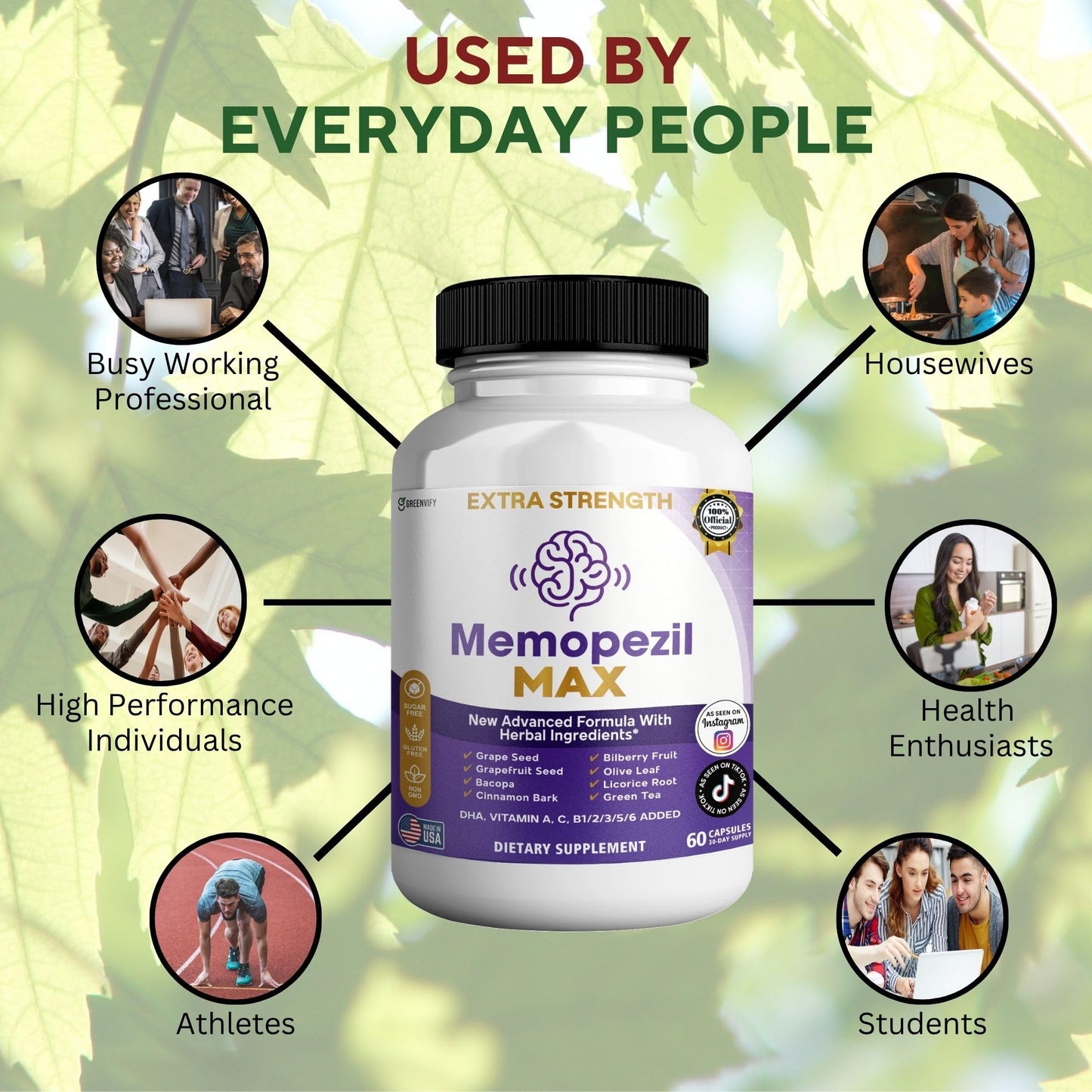 GREENVIFY Memopezil MAX Brain Supplement Capsule 60