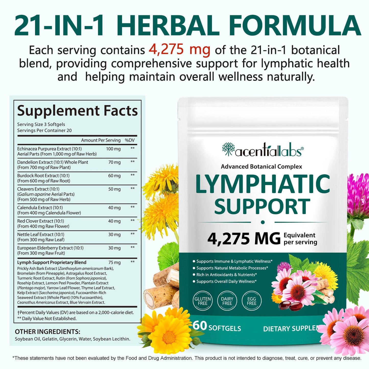 EIFTG Lymphatic Drainage Supplements Capsule 240