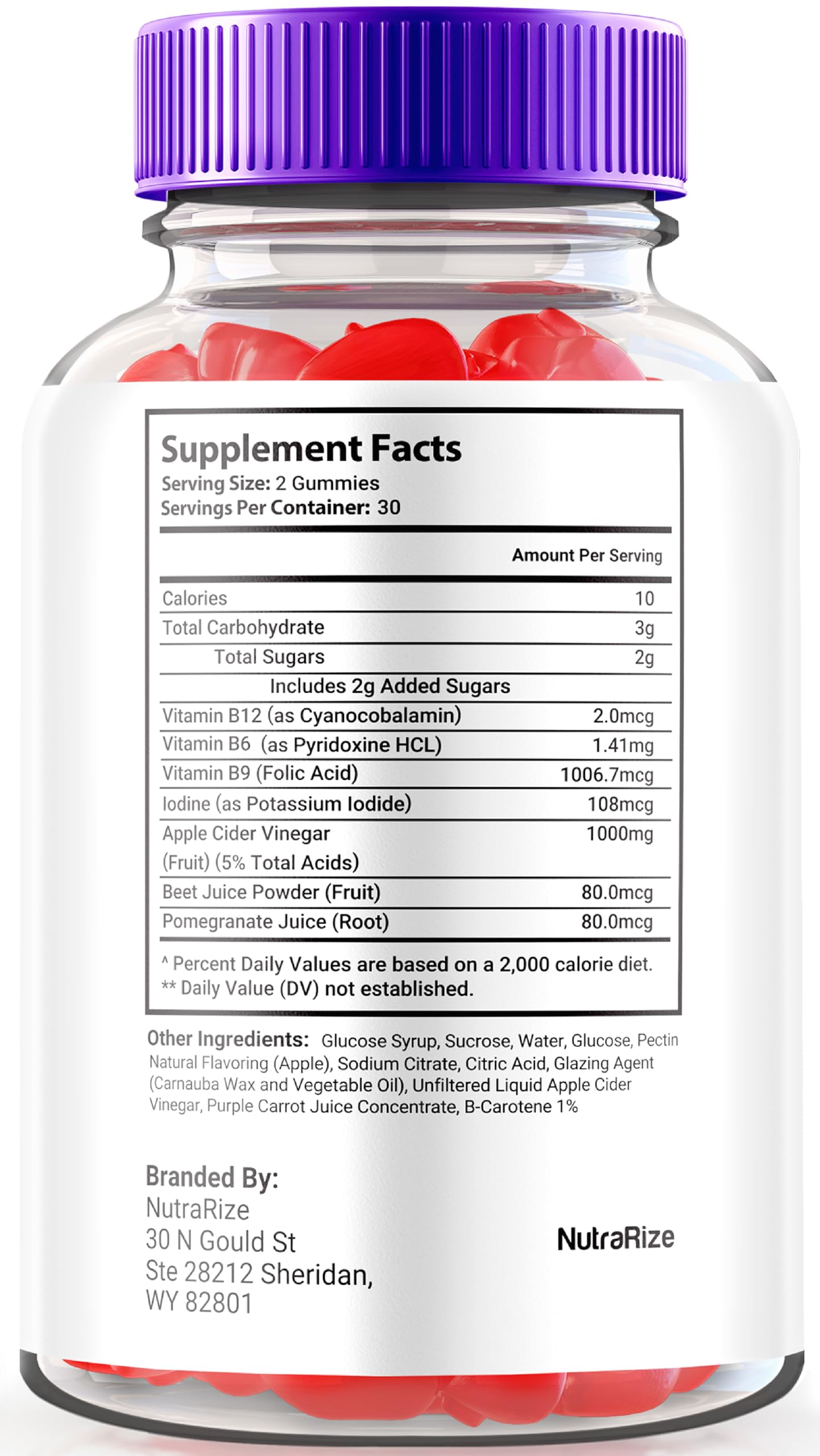 NutraRize BurnWell Keto + ACV Gummies for Weight Loss, 60 Gummies