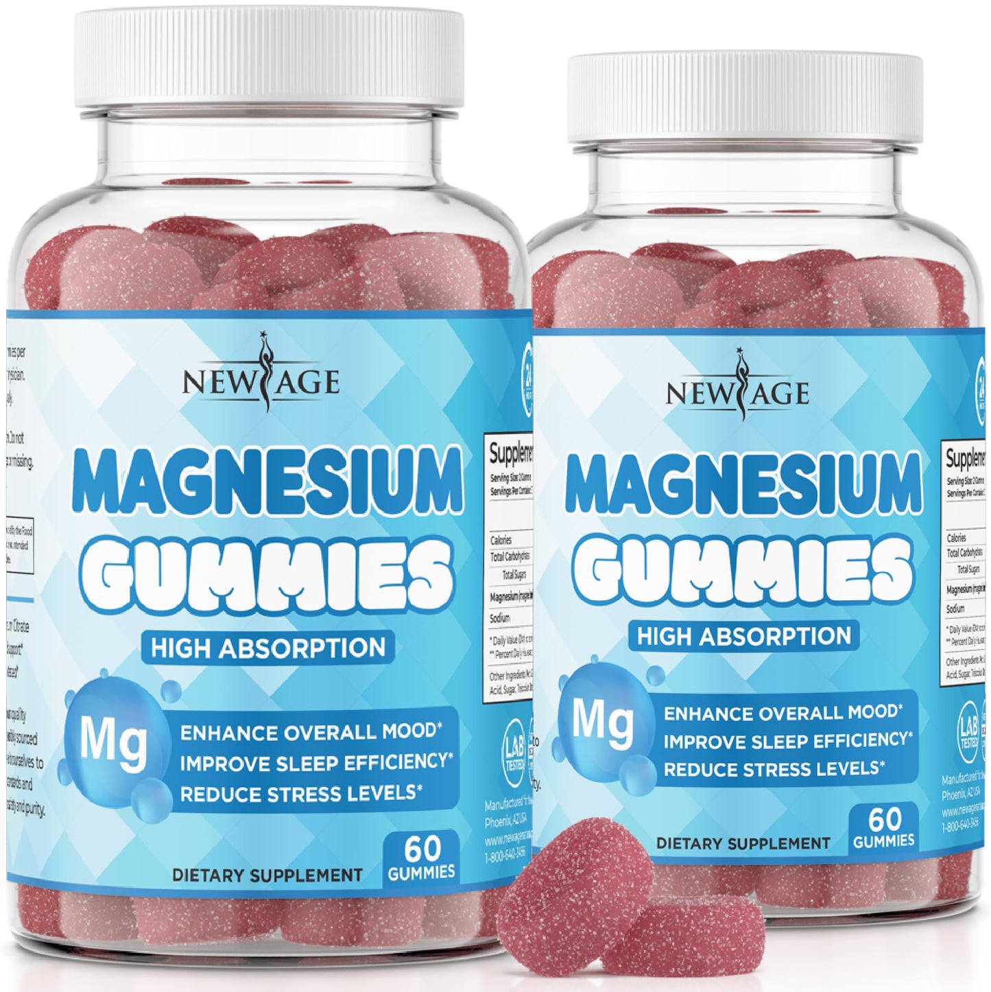 New Age Magnesium Gummies 120 Count