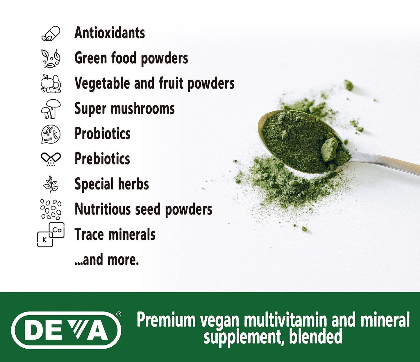 DEVA Tuba Prime Vegan Multivitamin Iron-Free Tablet, 90 Tablets