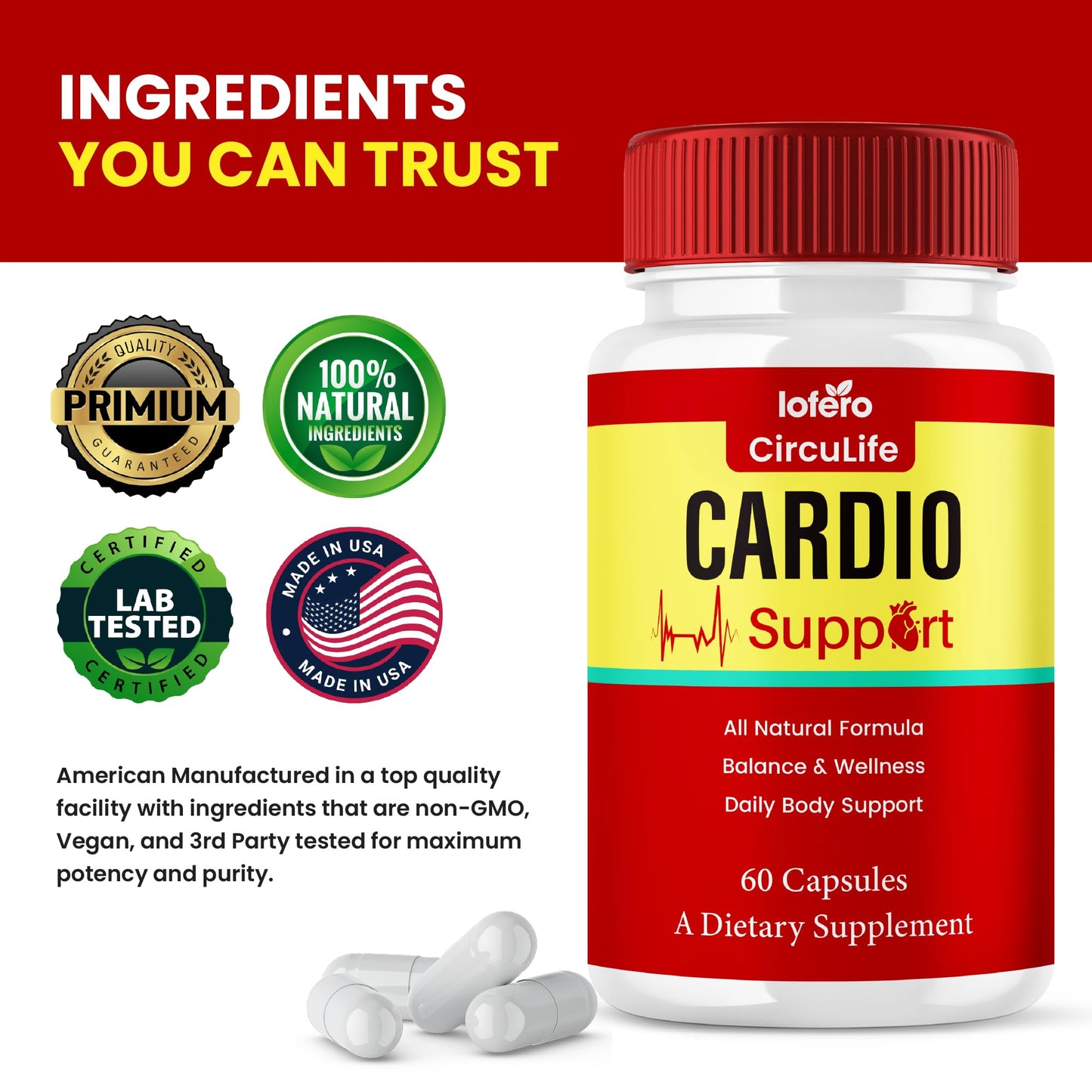 Lofero CircuLife Blood Pressure Support Capsules 120 Count