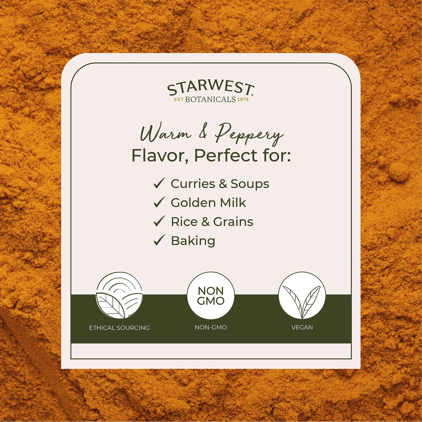 Starwest Botanicals Organic Ground Turmeric Root Powder, 32 Ounce