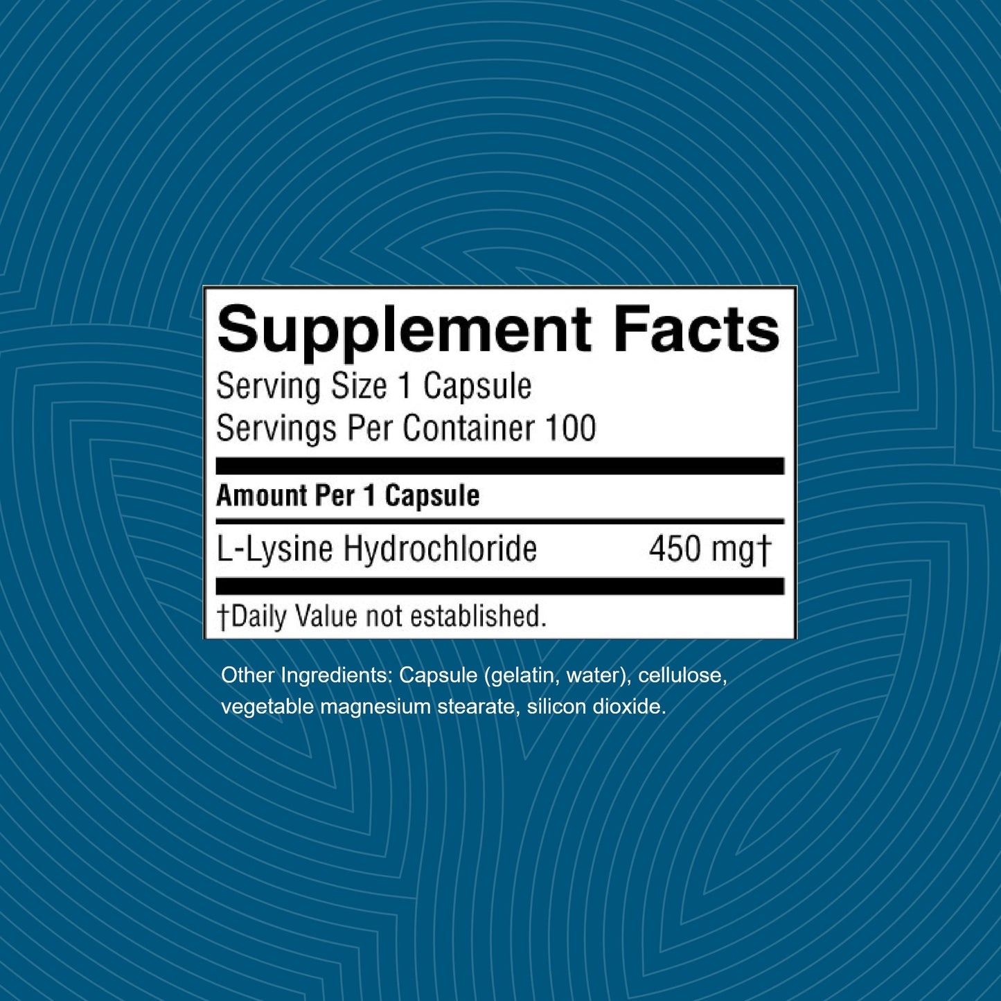 Nature's Sunshine L-Lysine Capsules, 100 Count