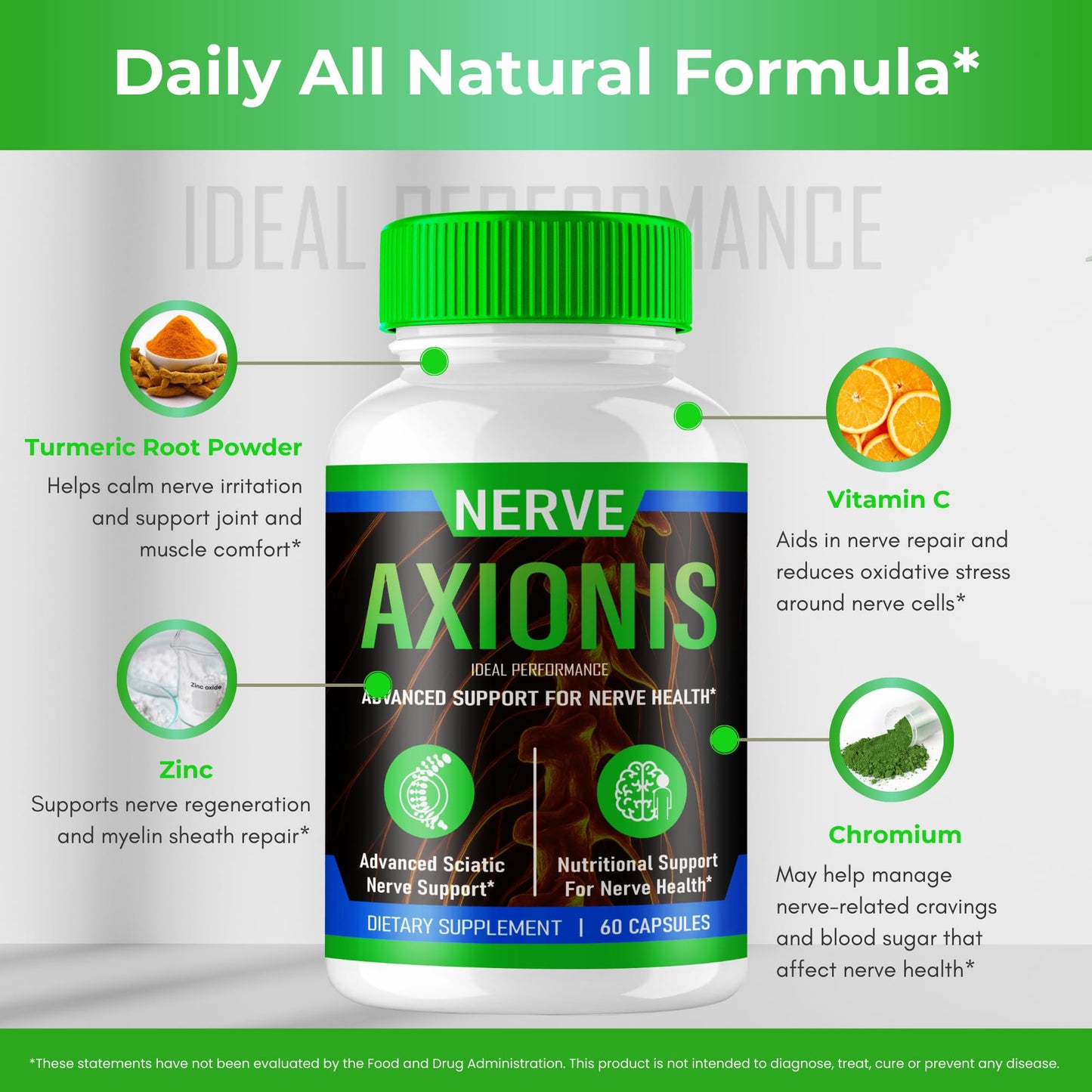 IDEAL PERFORMANCE Nerve Axionis Capsules 300 Capsules