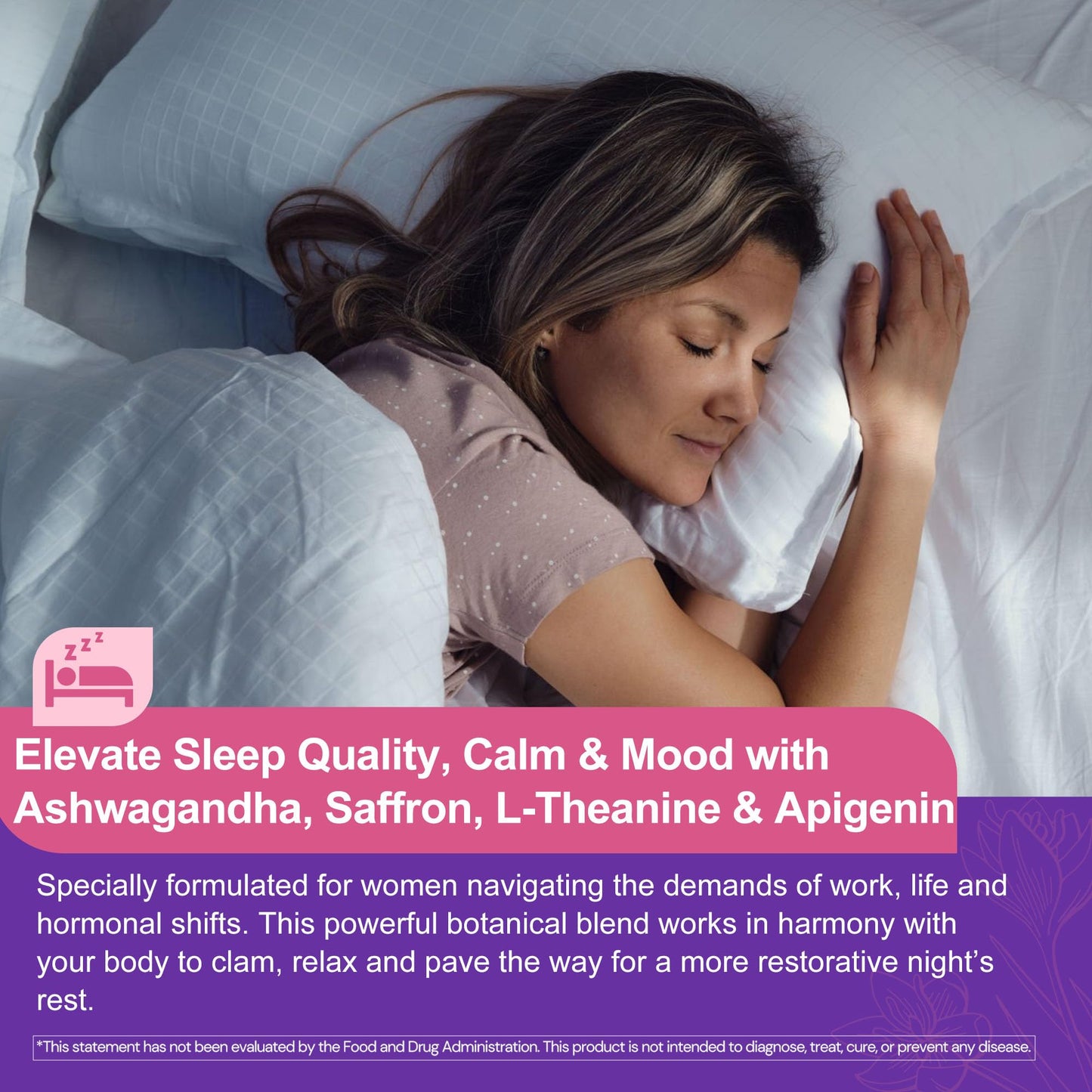 Nextdia Women Sleep Gummies with Myo-Inositol & D-Chiro Inositol, Saffron, MTHF Folate, Vitamin B6 & B12, 40:1 Ratio Myo-Inositol Supplement for Hormone Balance, Mood, PCOS & Ovarian, Sugar Free Gummy 60 Count