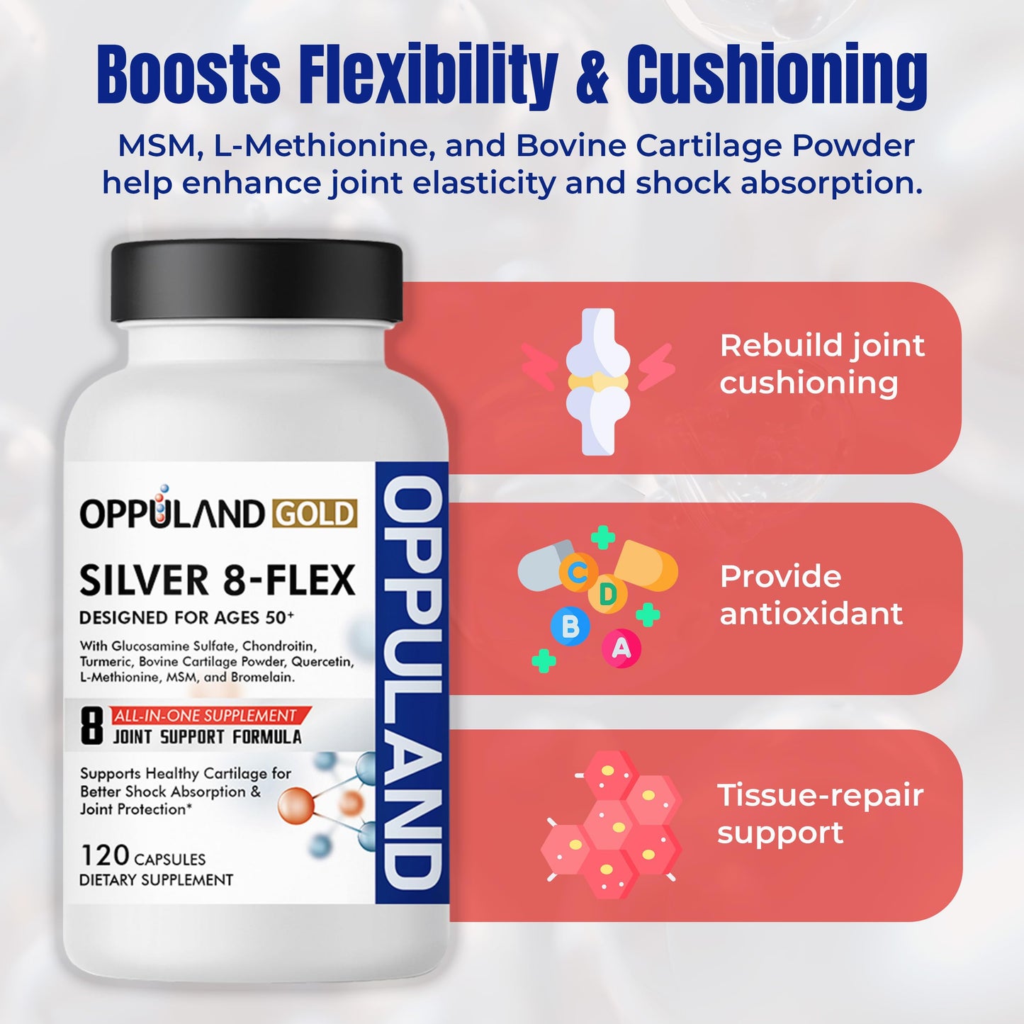 Oppuland Silver 8 Flex Joint Support Capsules, 120 Capsules