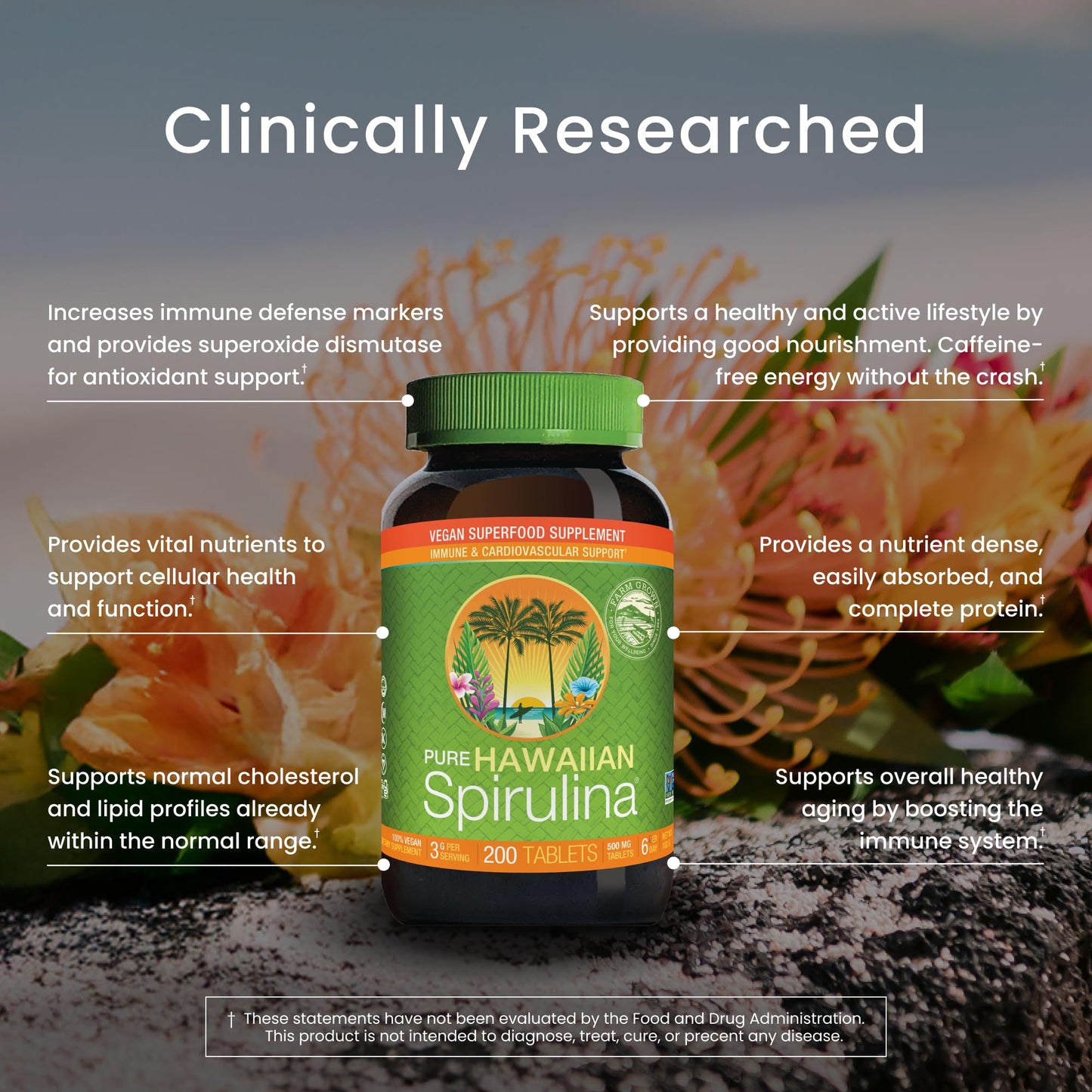 Nutrex Hawaii Pure Hawaiian Spirulina Tablet 200 Count