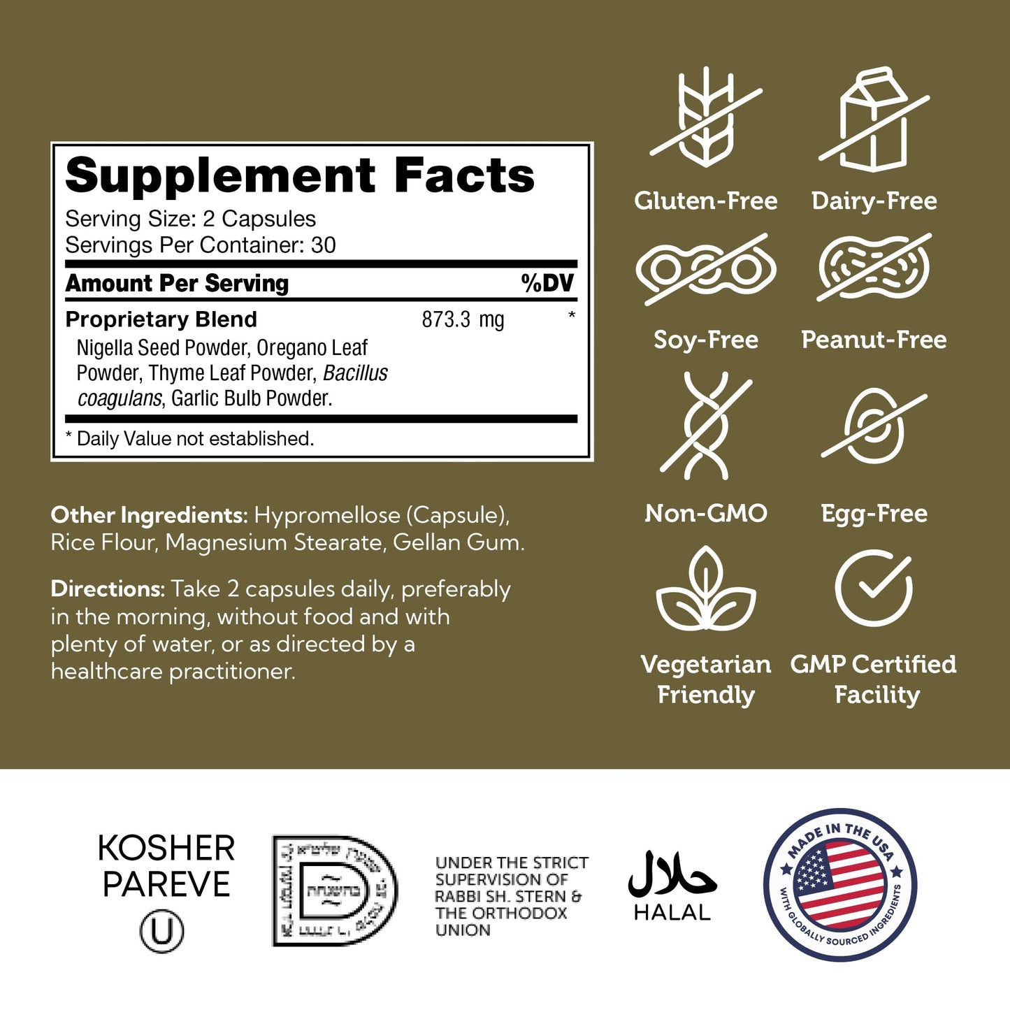 Zahler CandAid Cleanse Digestive Health Supplement with Probiotics Capsule, 60 Count