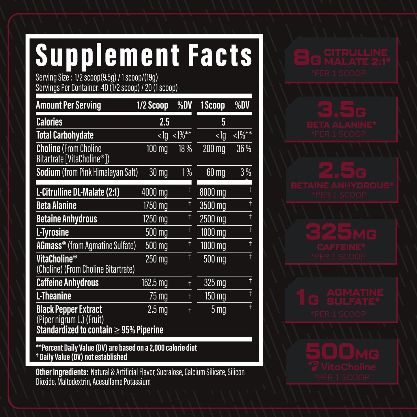TC Nutrition Batch 27 Pre Workout Powder Cherry Bomb 13.4 oz