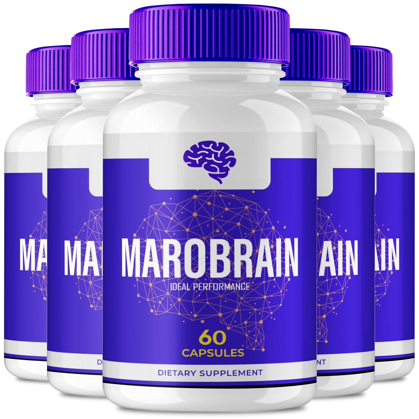 IDEAL PERFORMANCE Marobrain Plus, Brain Health & Memory Support, Maximum Strength, 300 Capsules