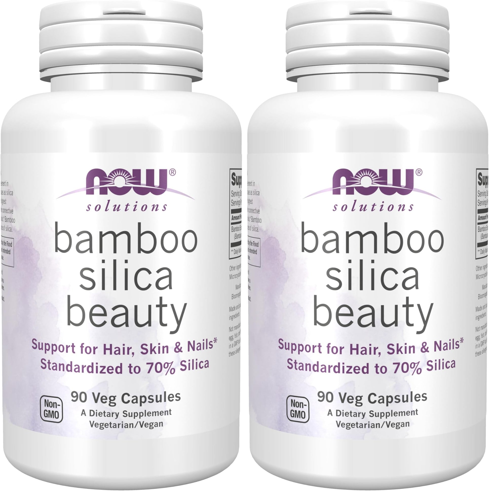 NOW Foods Bamboo Silica Beauty Capsules, 180 Capsules
