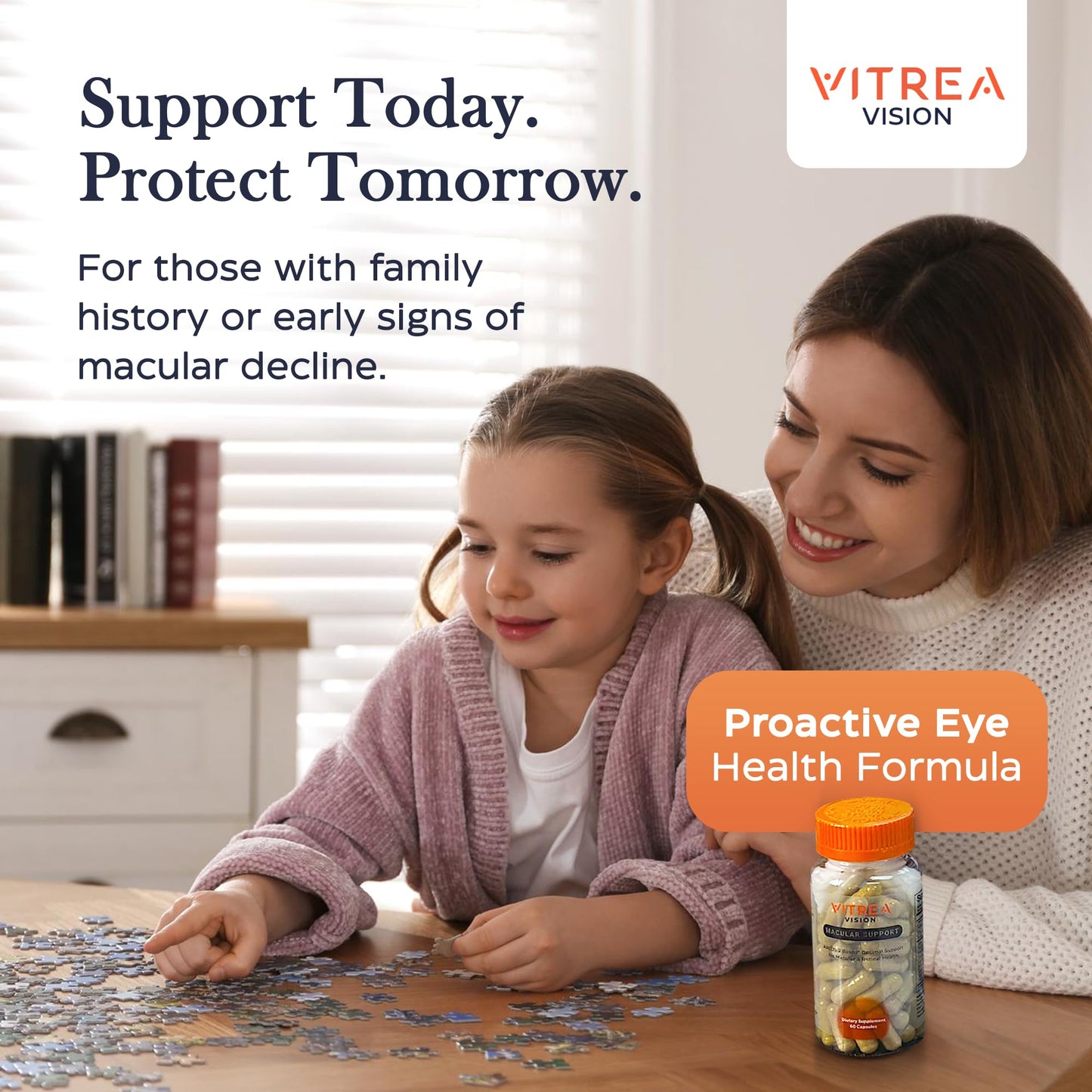 Vitrea Vision Macular Support AREDS2 Eye Supplement with Lutein, Zeaxanthin, Marigold & 13 Nutrients 60 Capsules