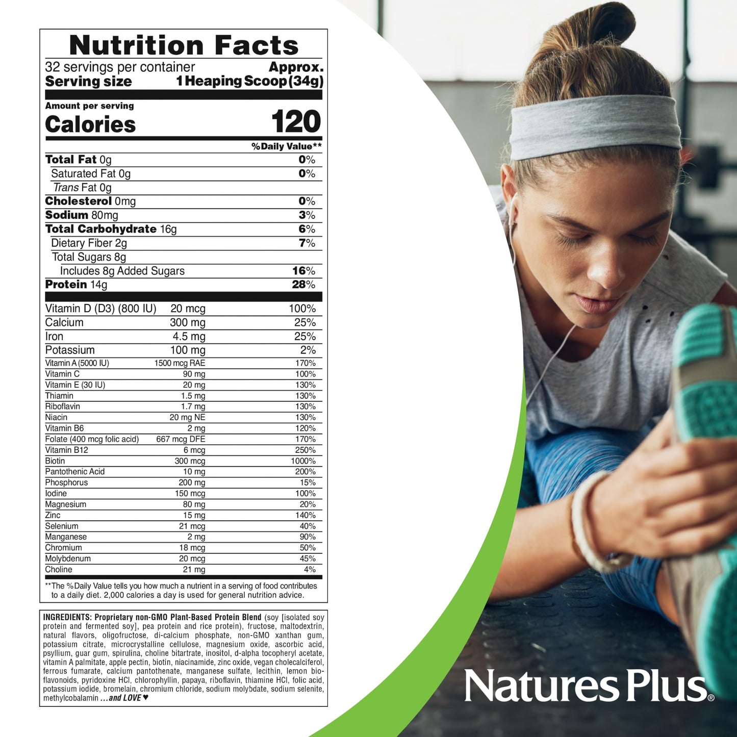 NaturesPlus SPIRU-TEIN Banana Powder 76.8 Servings