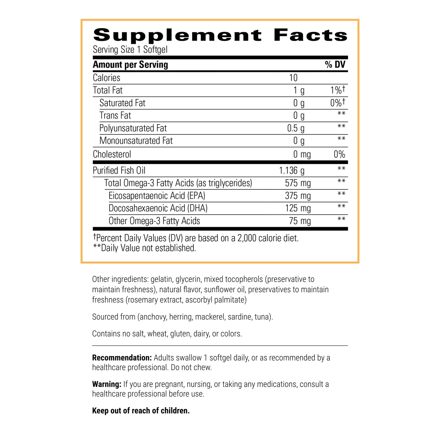 Integrative Therapeutics Pure Omega HP Fish Oil 120 Softgels