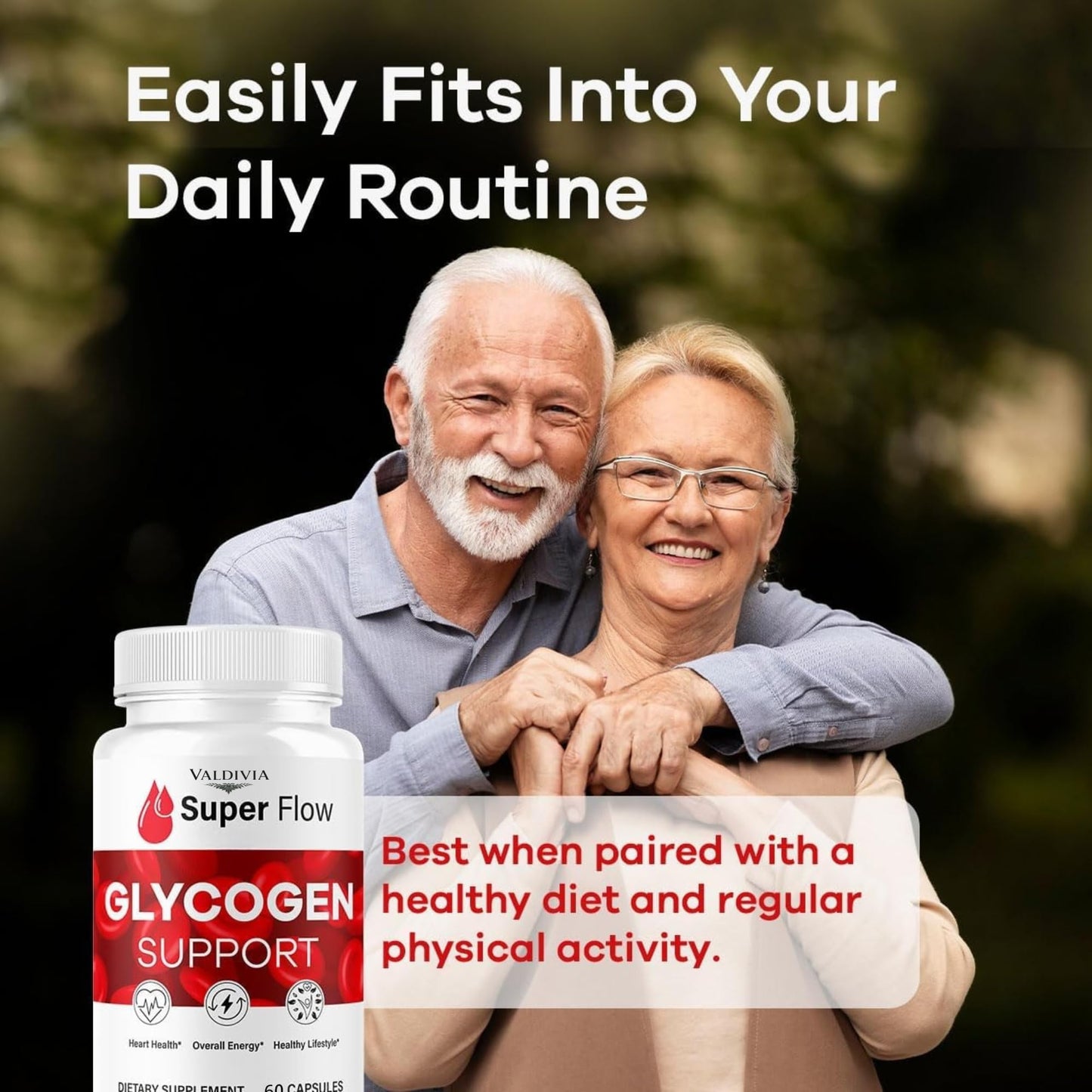 Valdivia Super Flow Glycogen, 60 Capsules