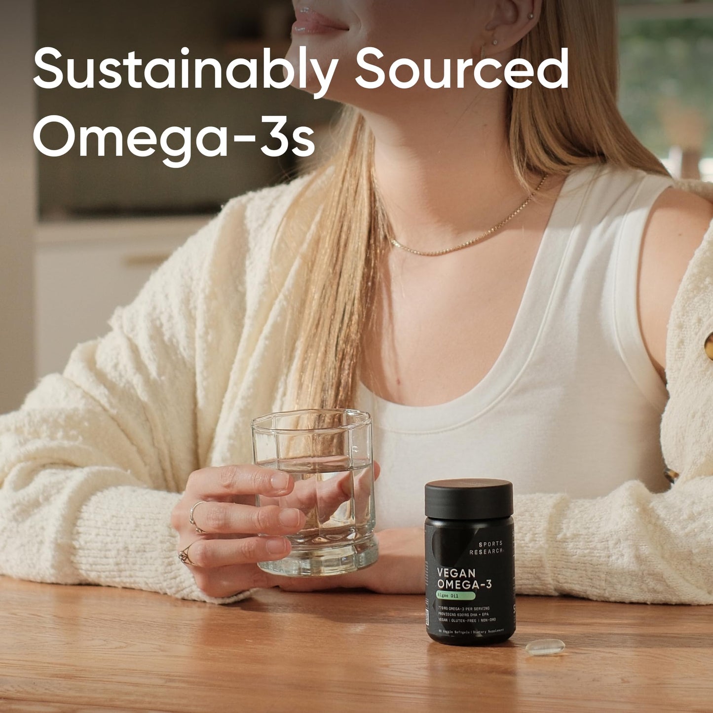 Sports Research Vegan Omega-3 Fish Oil Alternative from Algae Oil Veggie Softgels 60