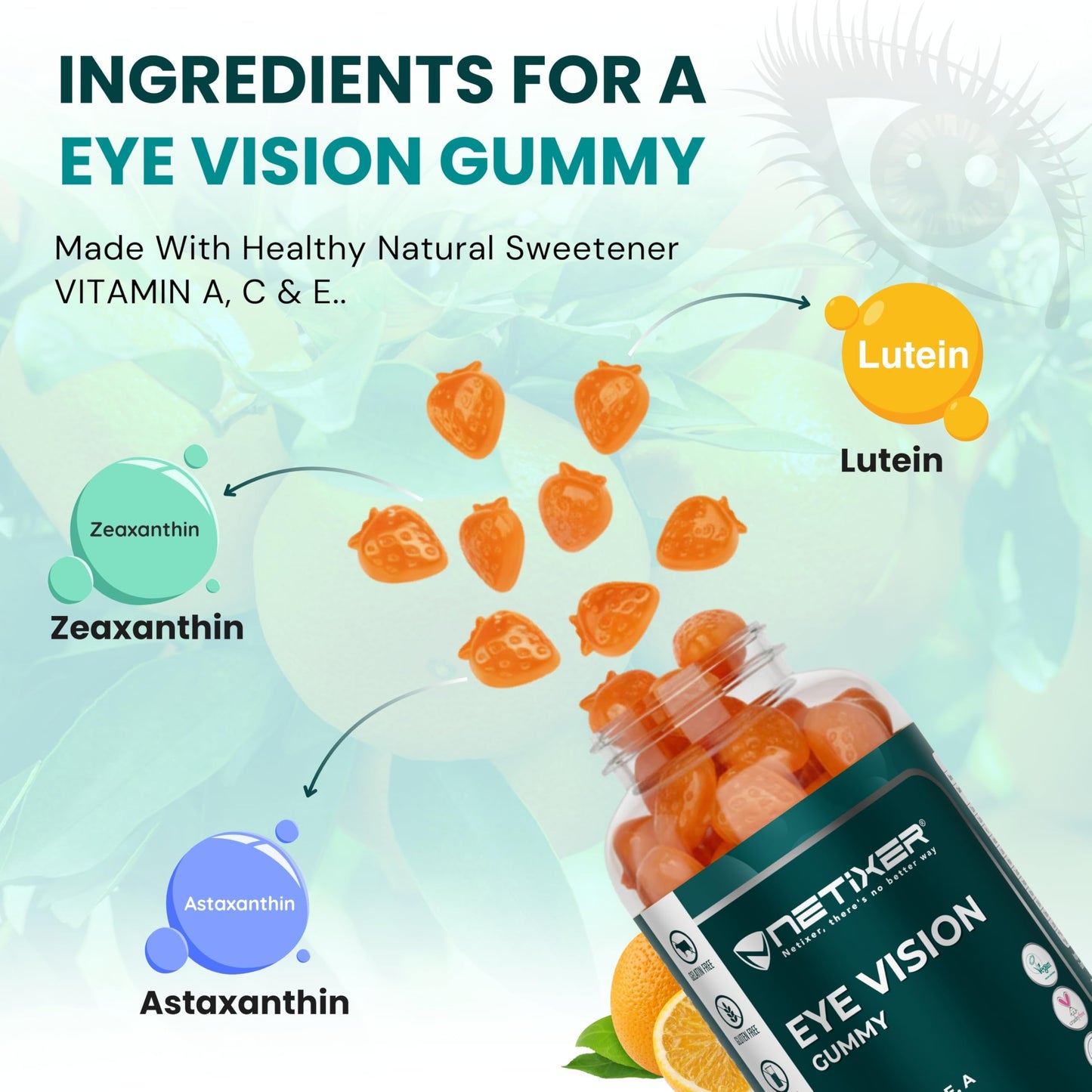 nETiXER Eye Vision Gummies 60 Gummies