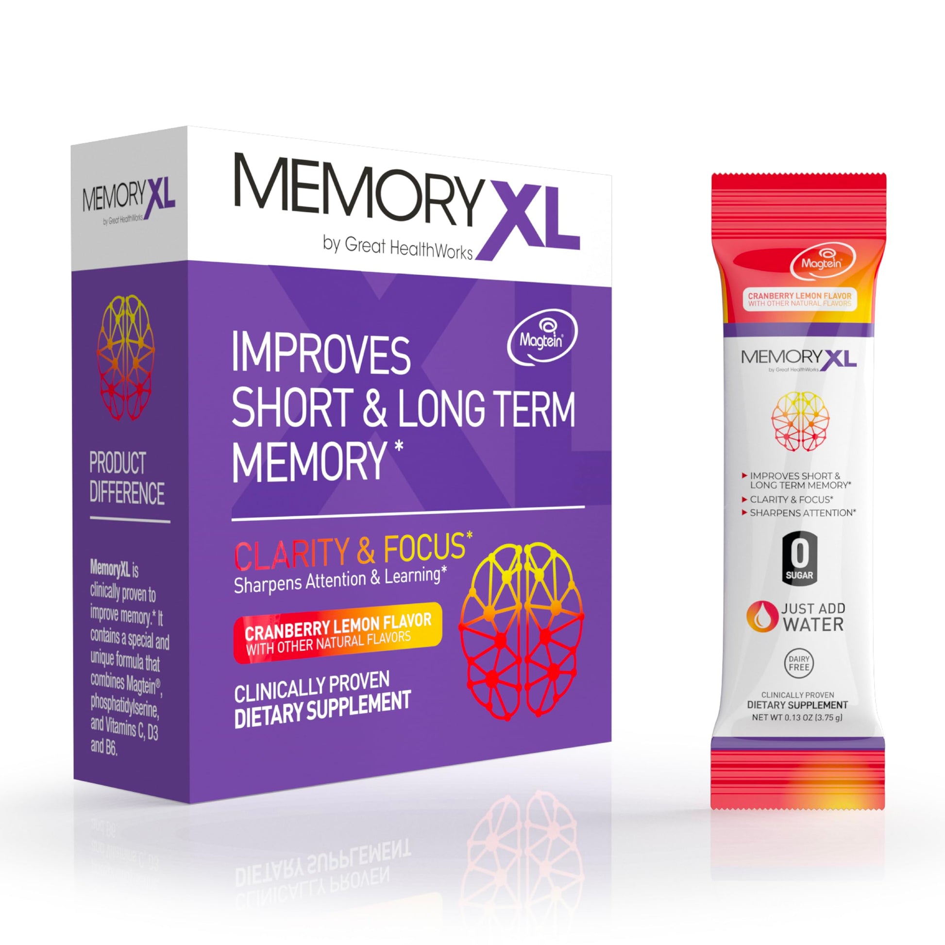 OmegaXL MemoryXL Brain Supplement for Memory & Focus Powder, 30