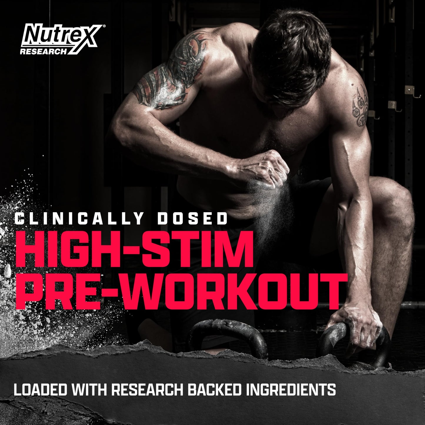 Nutrex Research OUTLIFT Amped Max Dosed High Stim Pre Workout Powder 15.7 oz